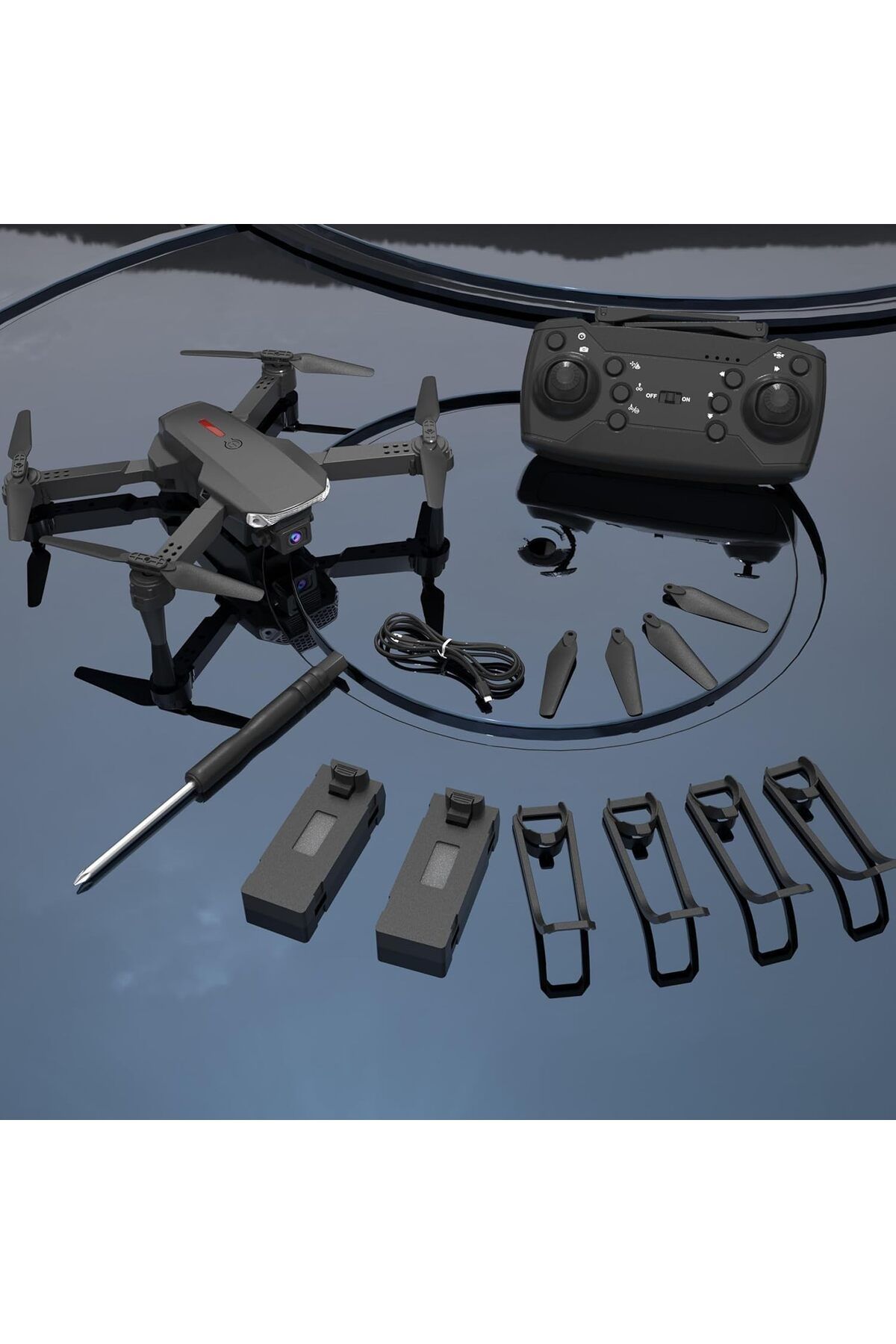 Generic-E99 PRO Drone with 4K HD Dual Camera, Obstacle Avoidance, Foldable, Height Keep, Mini 3