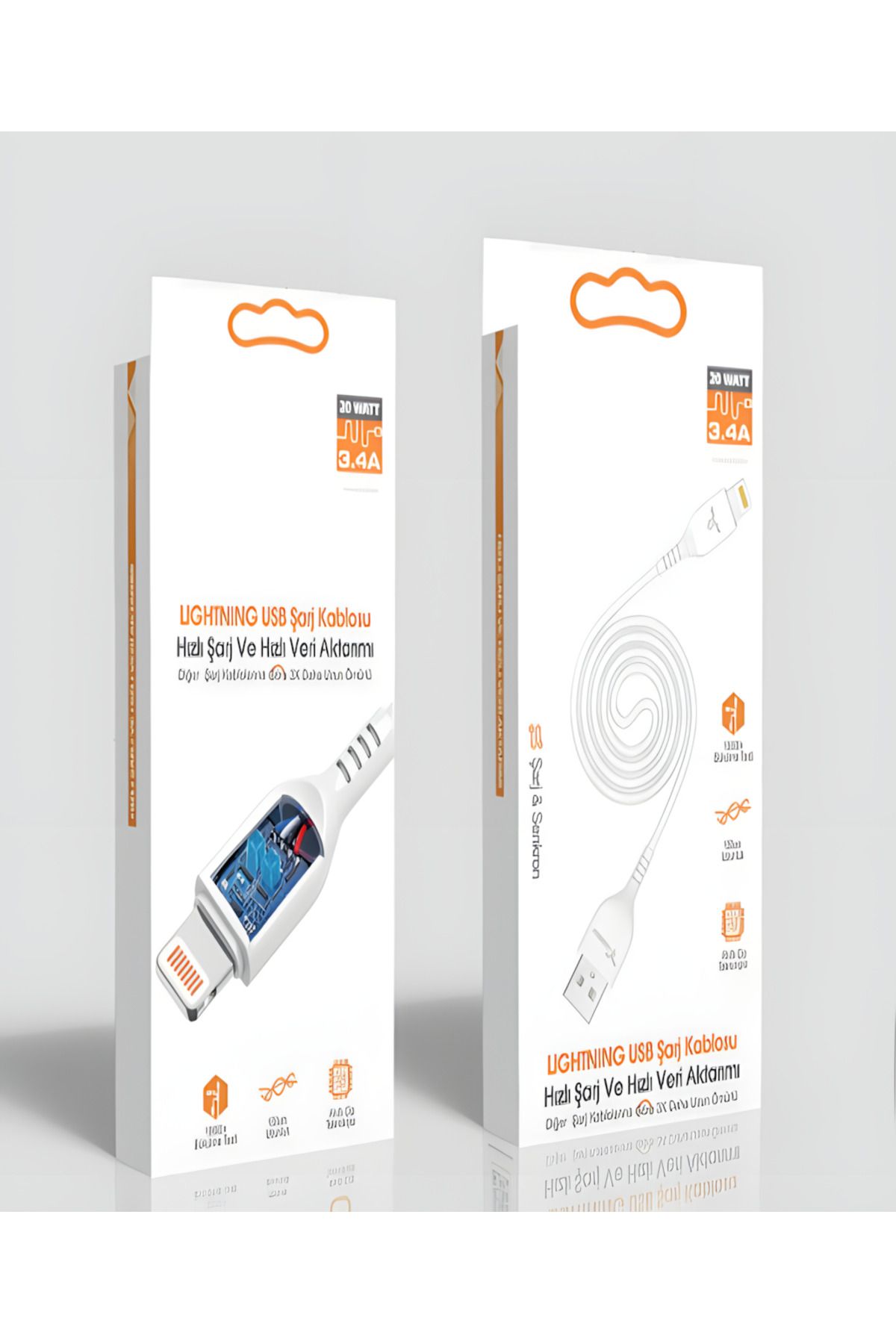 Kgntech Akıllı Hızlı Şarj Kablosu 20W Lightning
