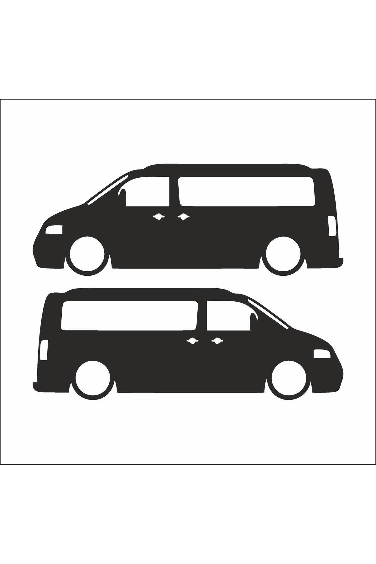 MS Major Selection Volkswagen Transporter Camlı Araç, Araba, Oto, Motorsiklet, Kask, Laptop, Cam Sticker 18x6 Cm 2 Ade
