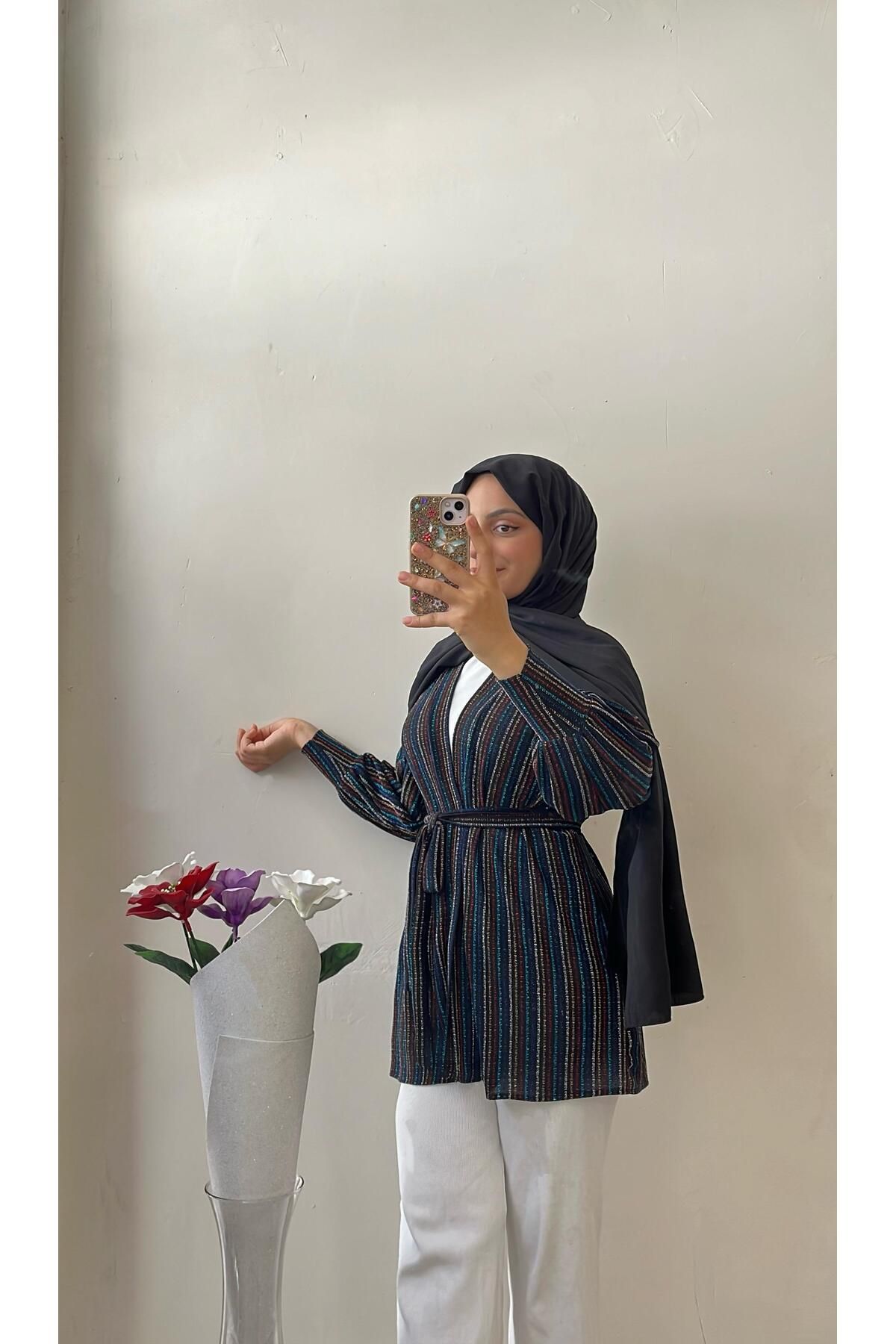 DİLEKBUTİK Çizgili kimono