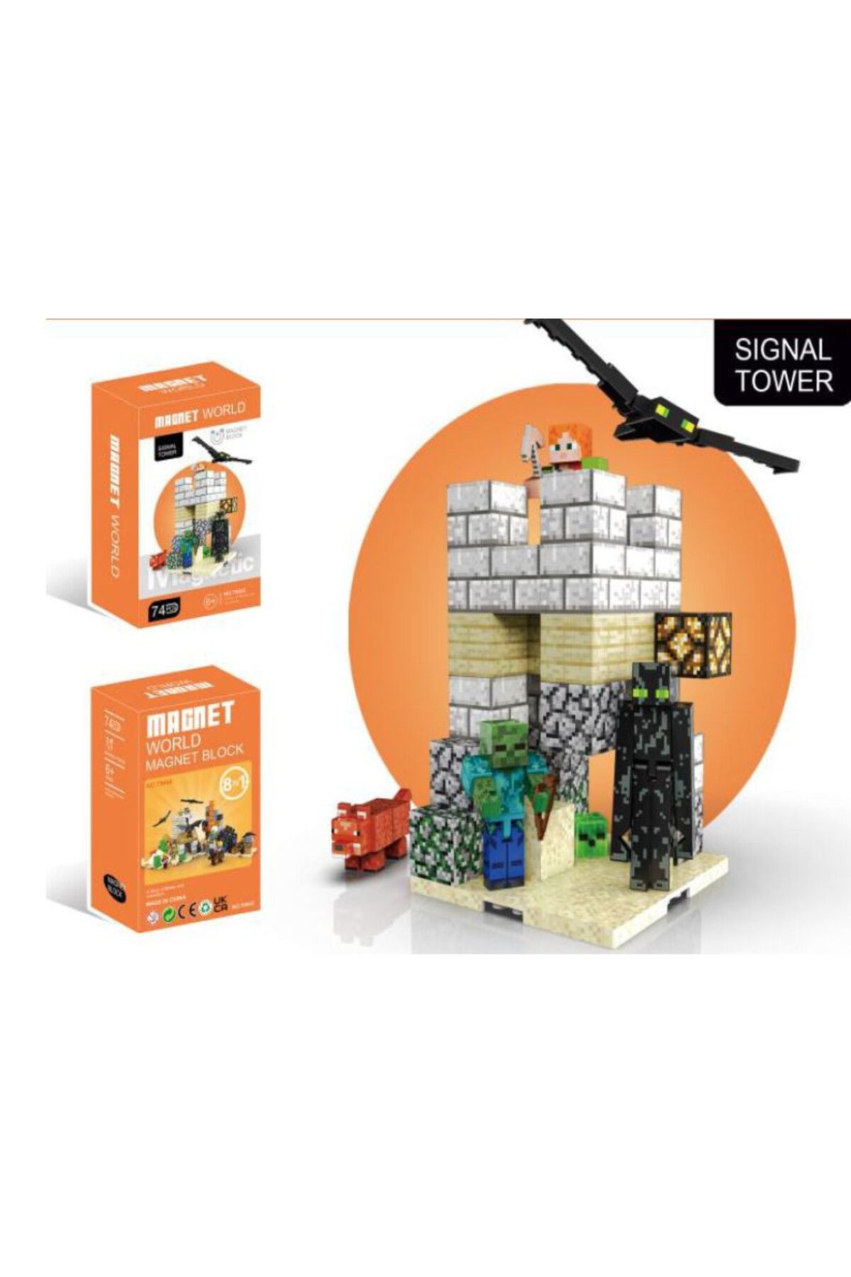 JPT-Magnetic Building Blocks Set - Pixelated Tower Defense Inspired by the Minecraft Universe 4