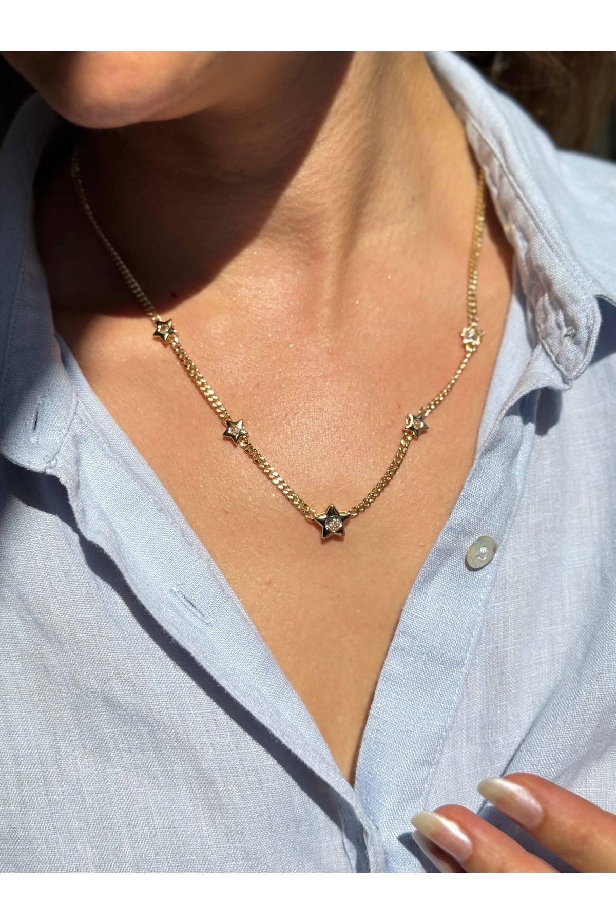 LinaSoul 14K VİP yıldız taşlı kılye