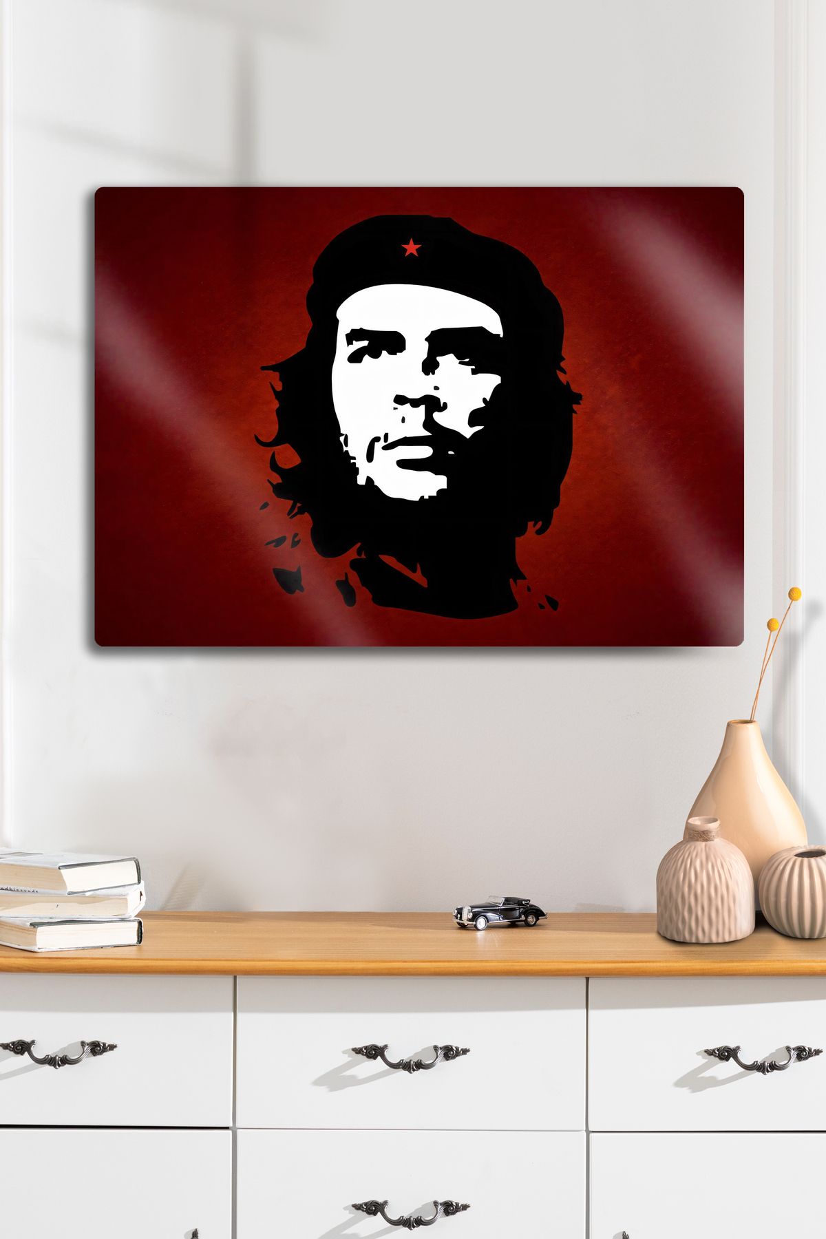 DekorHane Metal Baskı Tablo - Ernesto Che Guevara, Küba, Devrimci Poster Dekoratif Tablo