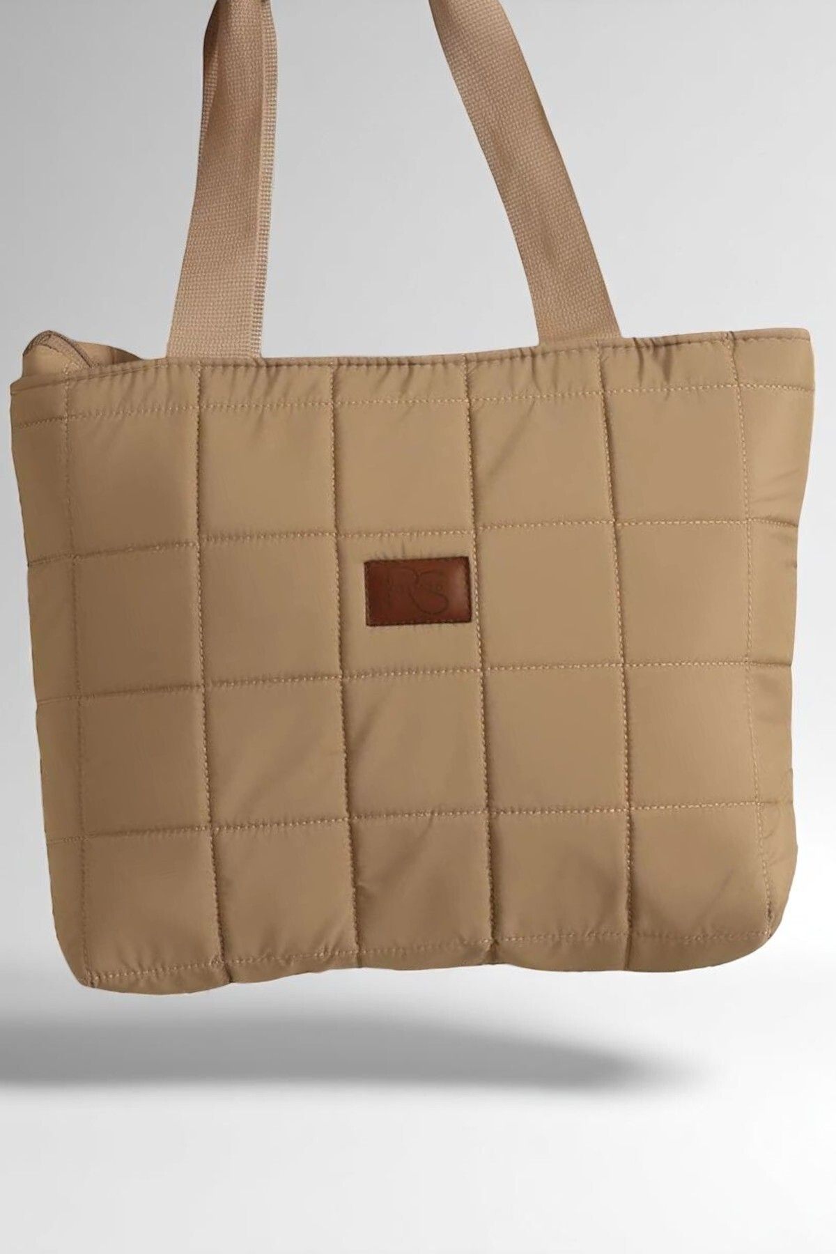 MAMIN Günlük Kullanım İçin Kapitone Puf Kumaş Tote Çanta