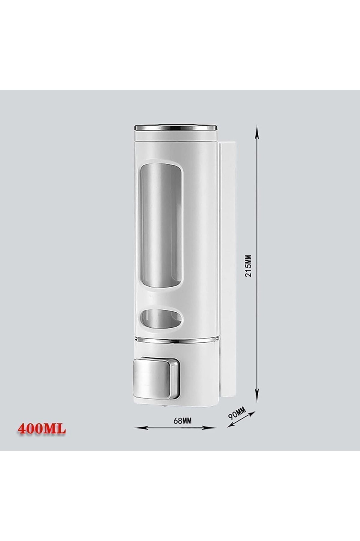 Sea Home 400 ml Duvara Monte Manuel Sabunluk Banyo , Mutfak El Sıvı Şampuan Duş Jeli Dispenseri 1 ADET BEYAZ