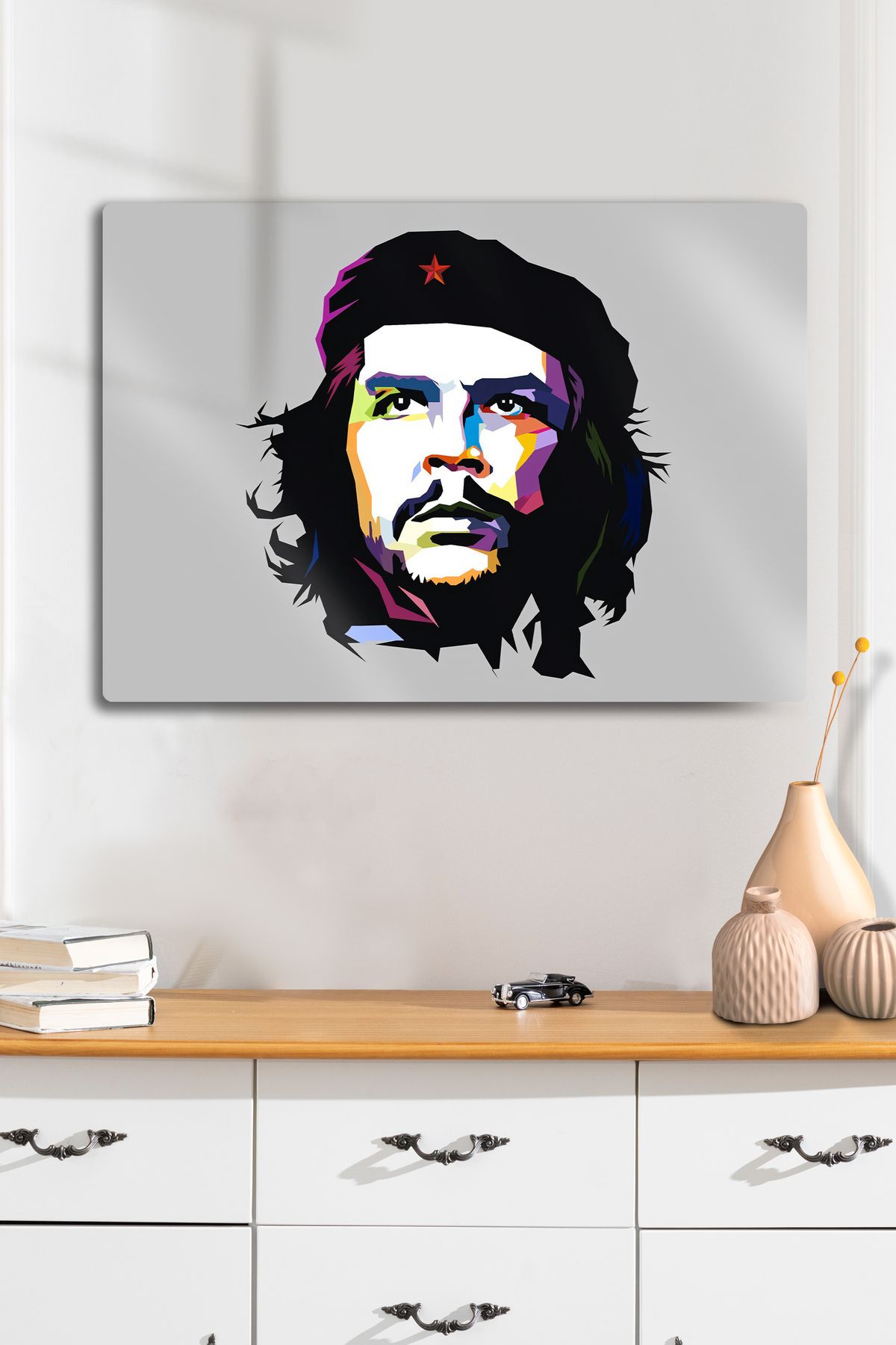 DekorHane Metal Baskı Tablo - Ernesto Che Guevara, Küba, Devrimci Poster Dekoratif Tablo