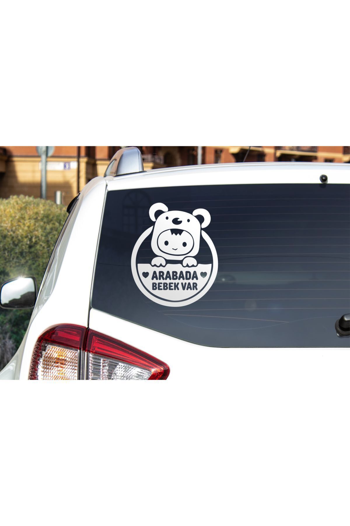 MS Major Selection Arabada Bebek Var Araba Cam Sticker 24x28cm