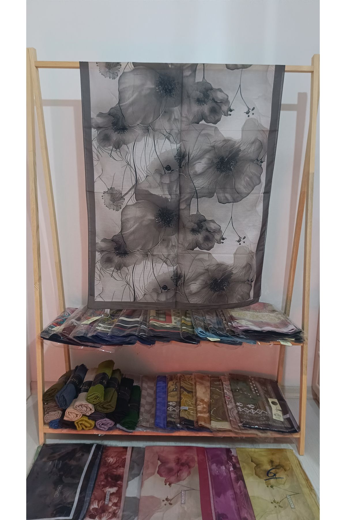 LOSYANA Pamuklu soft flower desen şal