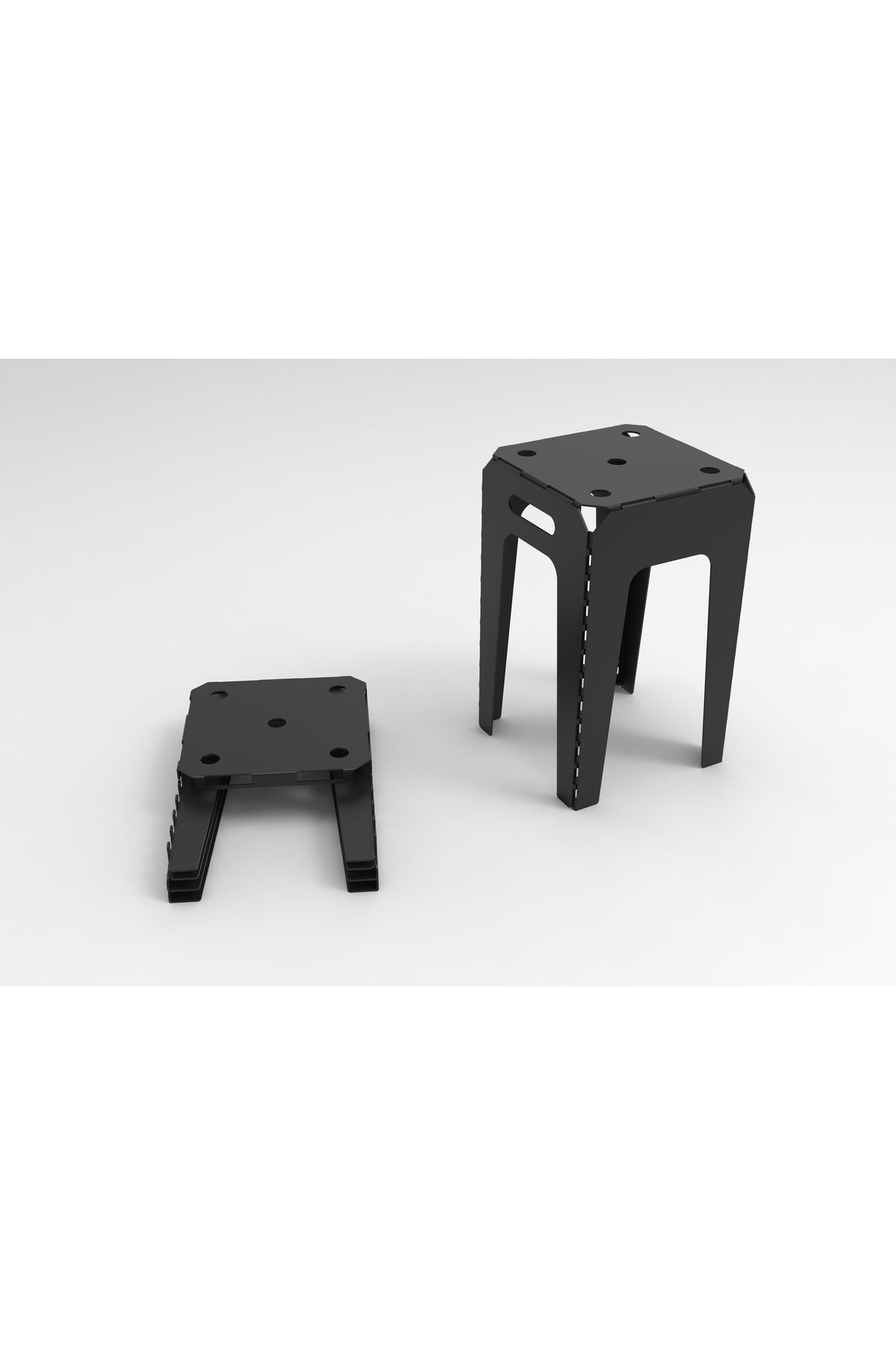 3DPlatin Metal Katlanır Tabure
