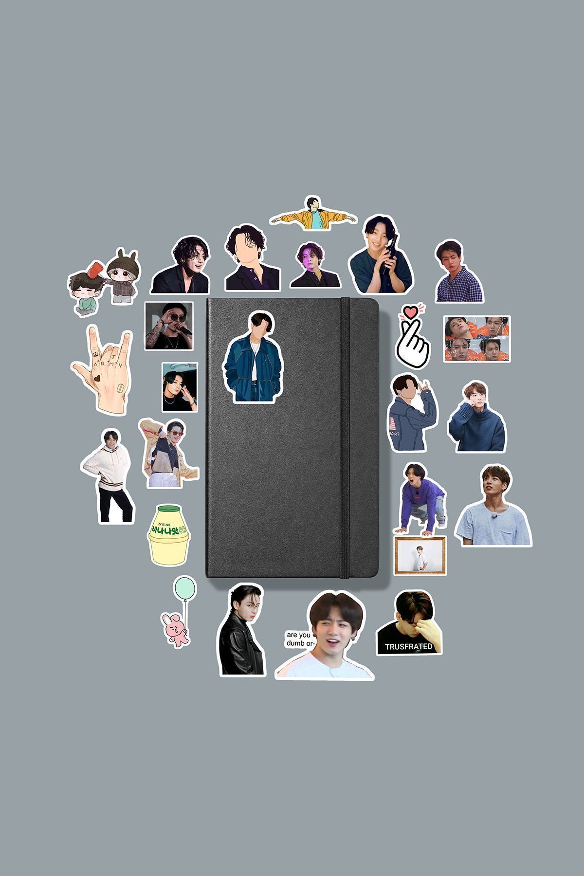 MS Major Selection Jungkook Kpop/bullet journal defter çıkartma ajanda laptop etiket