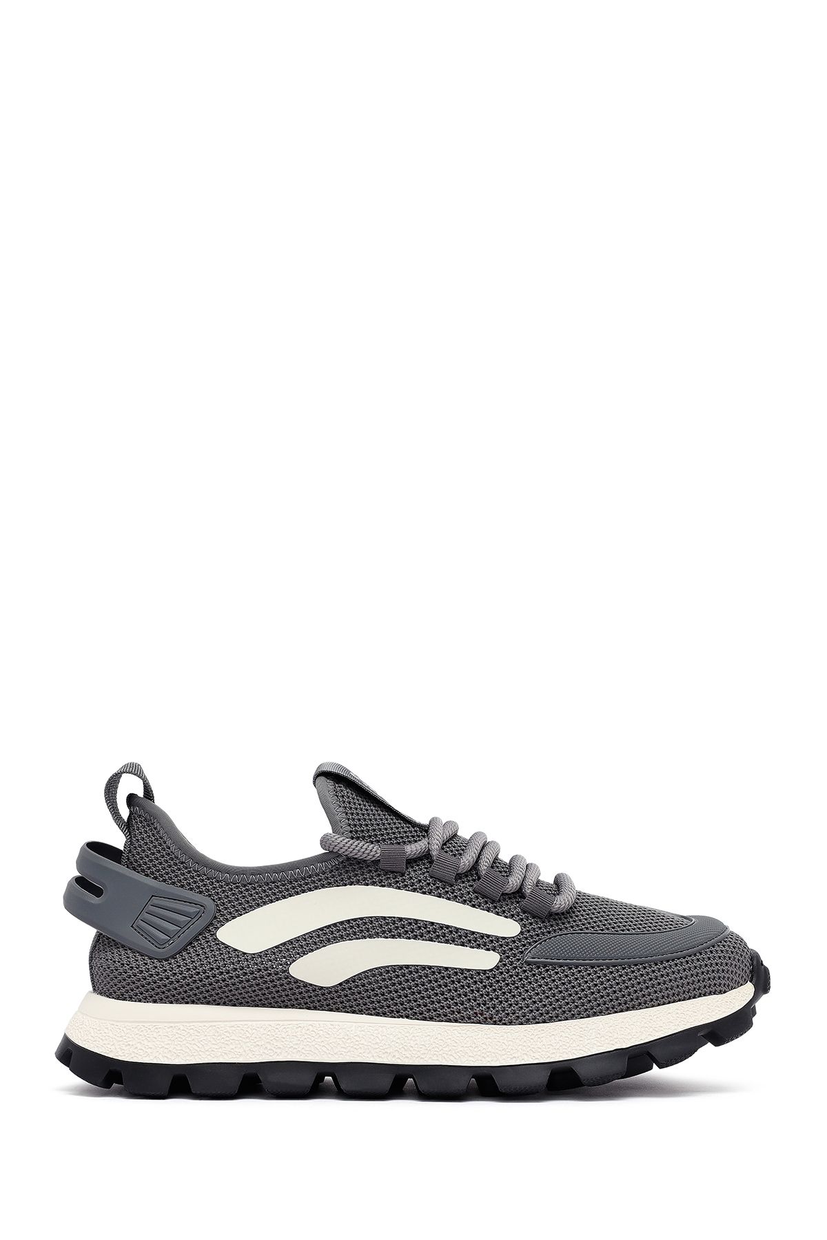 Derimod Erkek Gri Bağcıklı Kalın Tabanlı Kumaş Sneaker 25SFD69406F