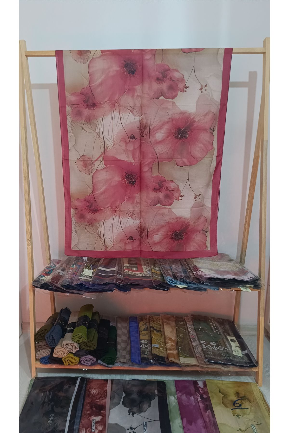 LOSYANA Pamuklu soft flower desen şal