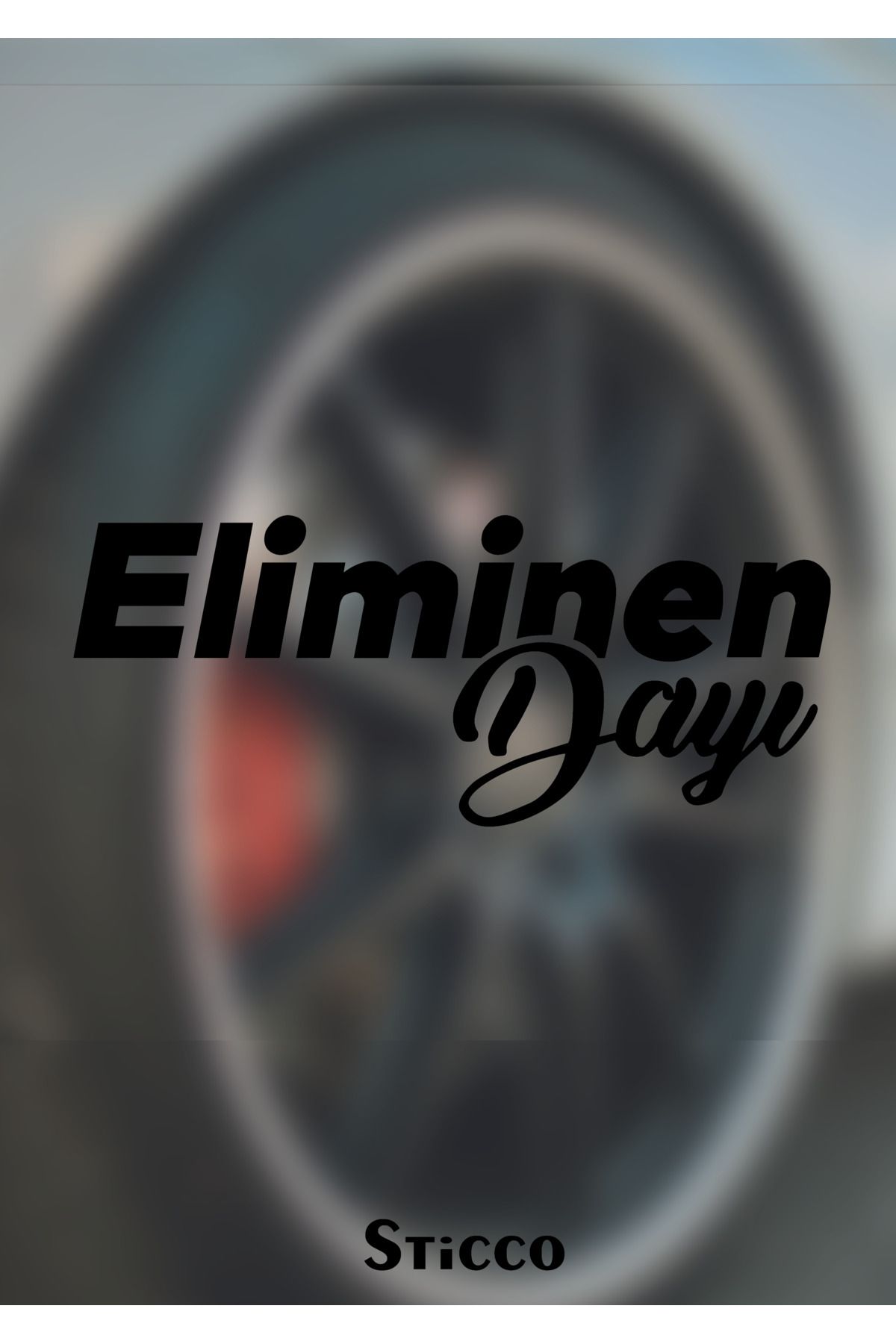 Sticco Eliminen Dayı Sticker - Araba , Motor , Laptop , Car Sticker 20 X 8 Cm Siyah - Beyaz