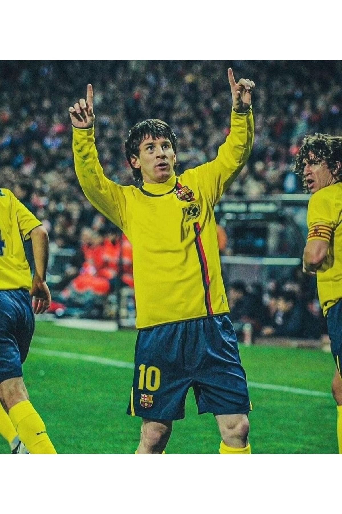 After Party B.a.r.c.e.l.o.n.a 2008/09 Sezonu Lionel Messi Nostalji Forması (SARI) vs spor atlet