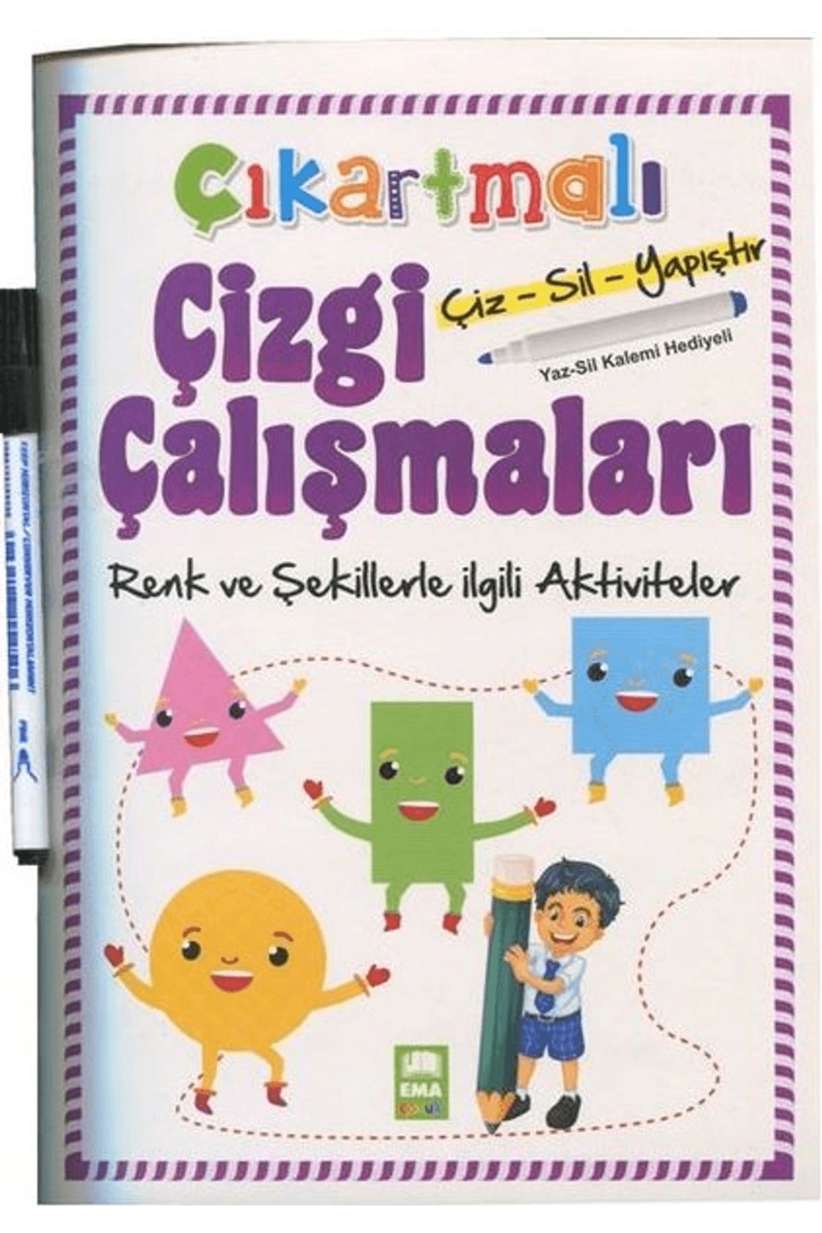 Ema Çocuk Çıkartmalı Çizgi Çalışmaları Renk ve Şekillerle İlgili Aktiviteler