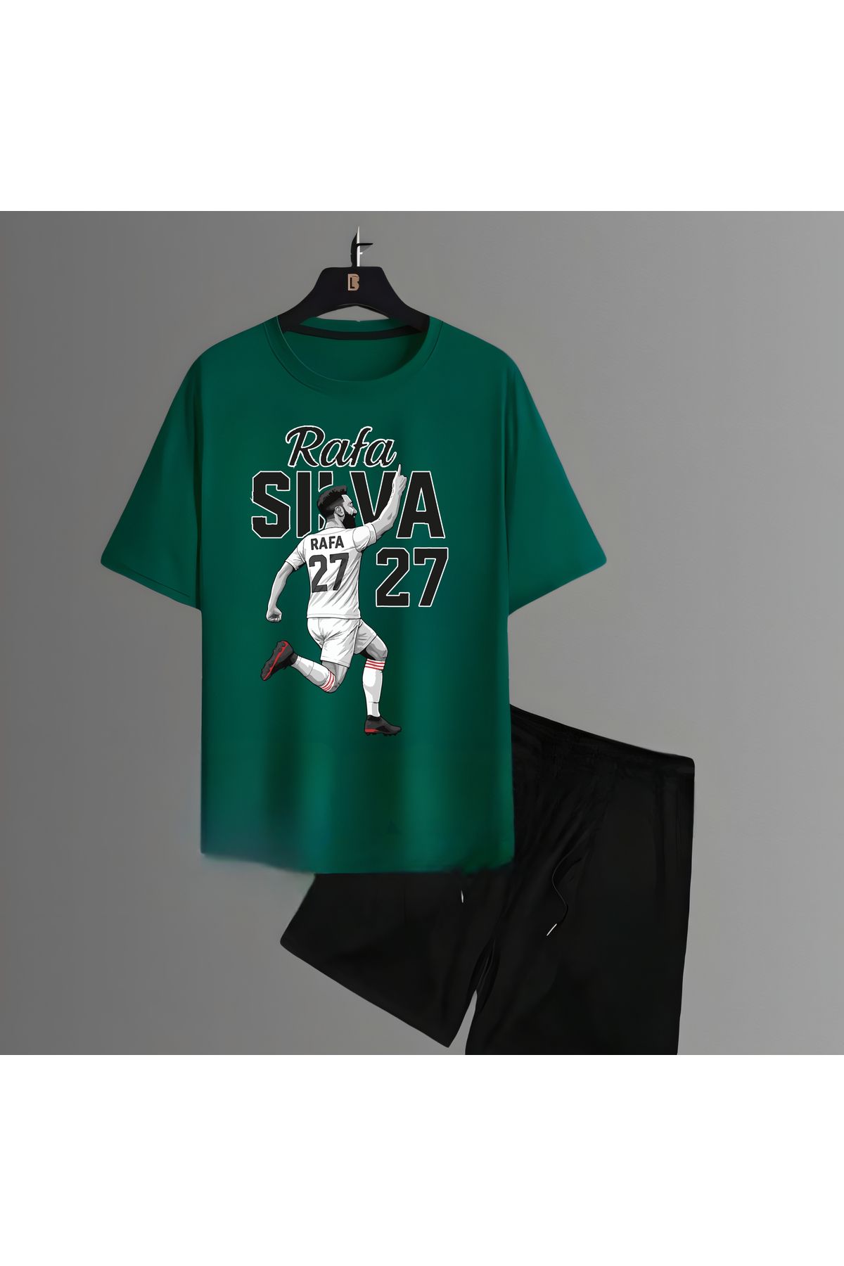 Biy Store Beşiktaş Rafa Silva forma baskılı unisex kadın erkek kısa kollu tişört t-shirt şort takımı