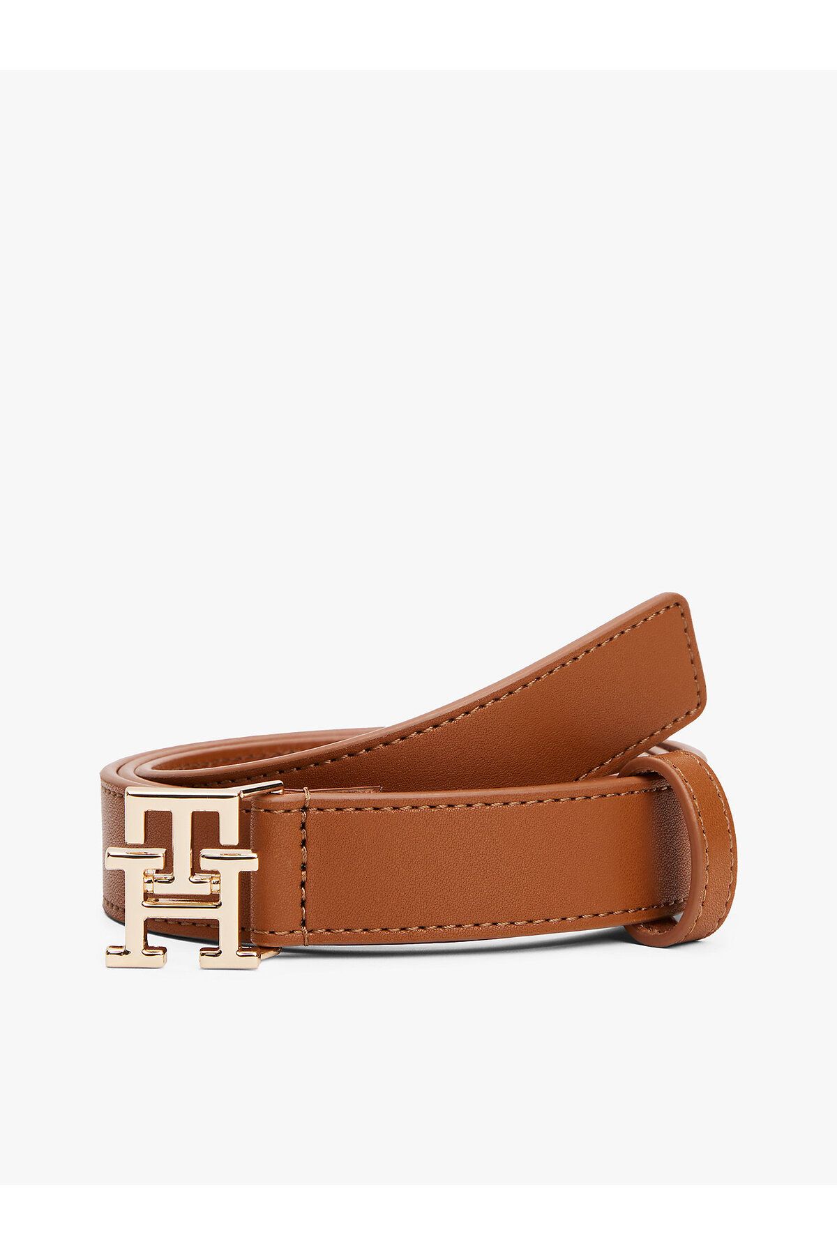 Tommy Hilfiger Modern TH Monogram Buckle Leather Belt