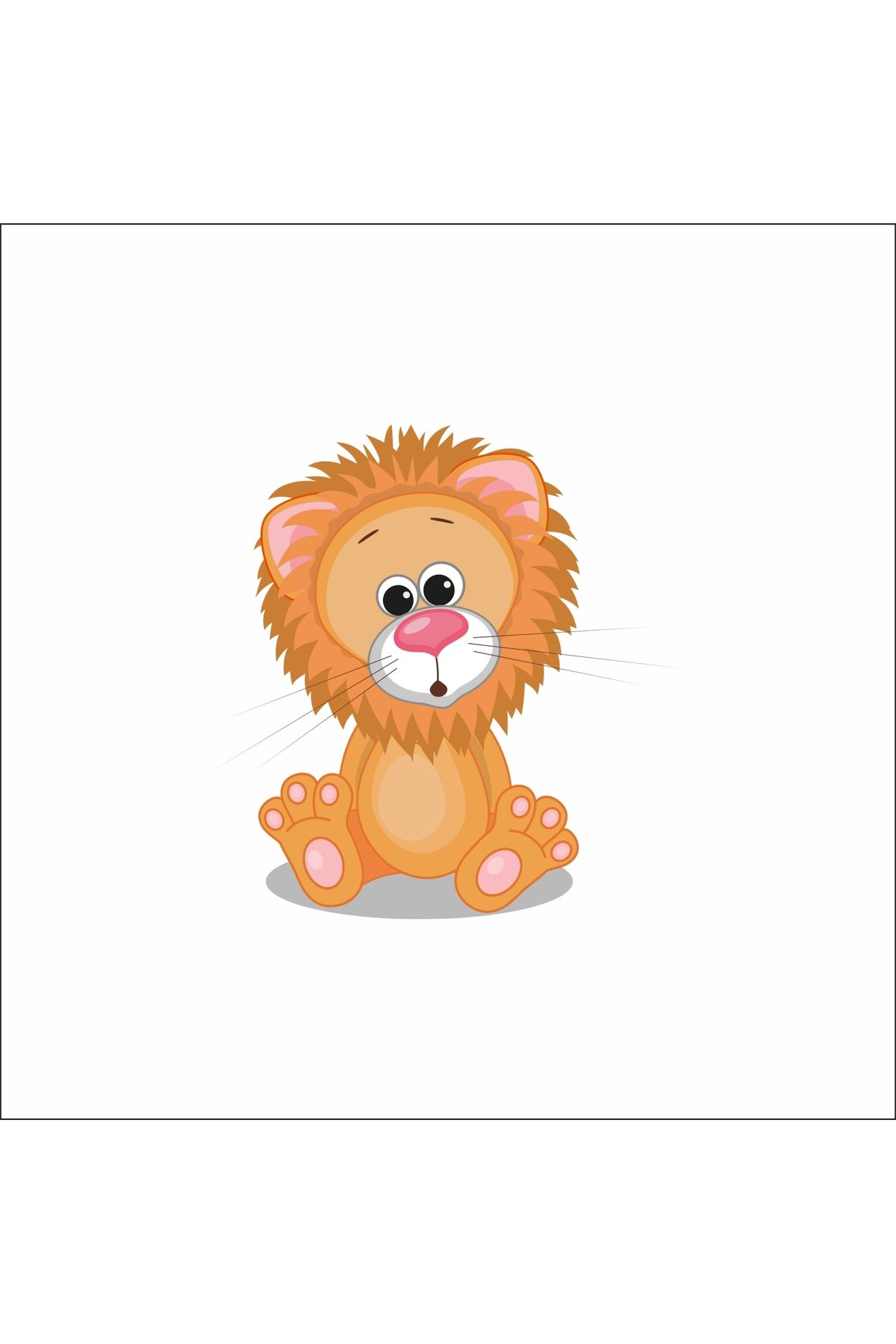 Reysa Tasarım Sevimli Aslan Sticker
