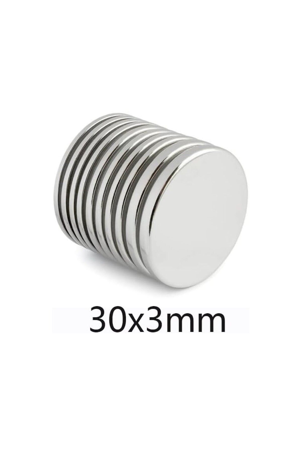 Elioure Yuvarlak Neodyum Mıknatıs 30x3 mm, 10 adet, güçlü ve dayanıklı manyetik ürün
