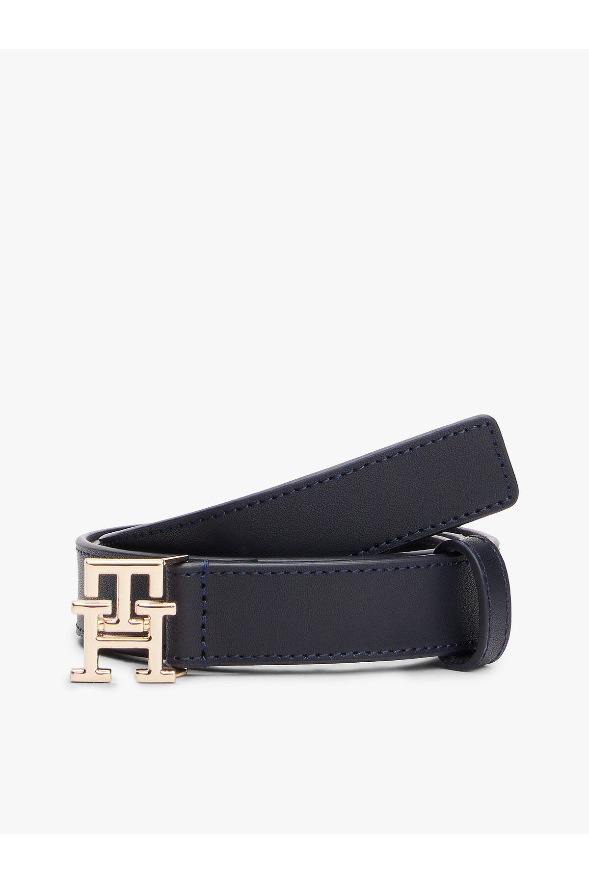 Tommy Hilfiger Modern TH Monogram Buckle Leather Belt