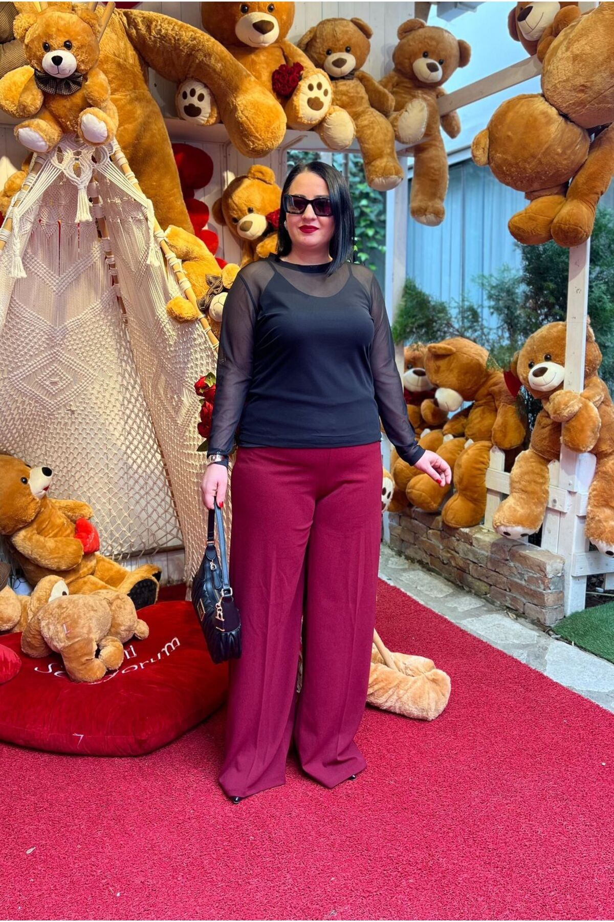 Vio Moda Büyük Beden Palazzo Krep Pantolon