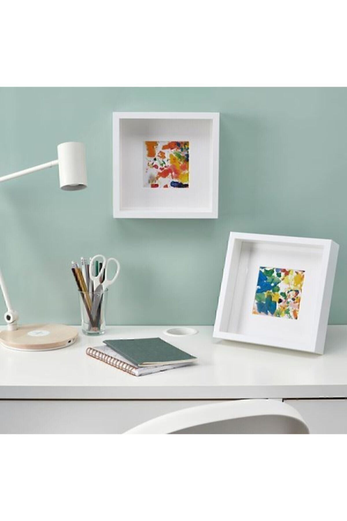 Elioure Beyaz Renk Çerçeve 25x25 cm Ev Dekorasyon, 1 Adet