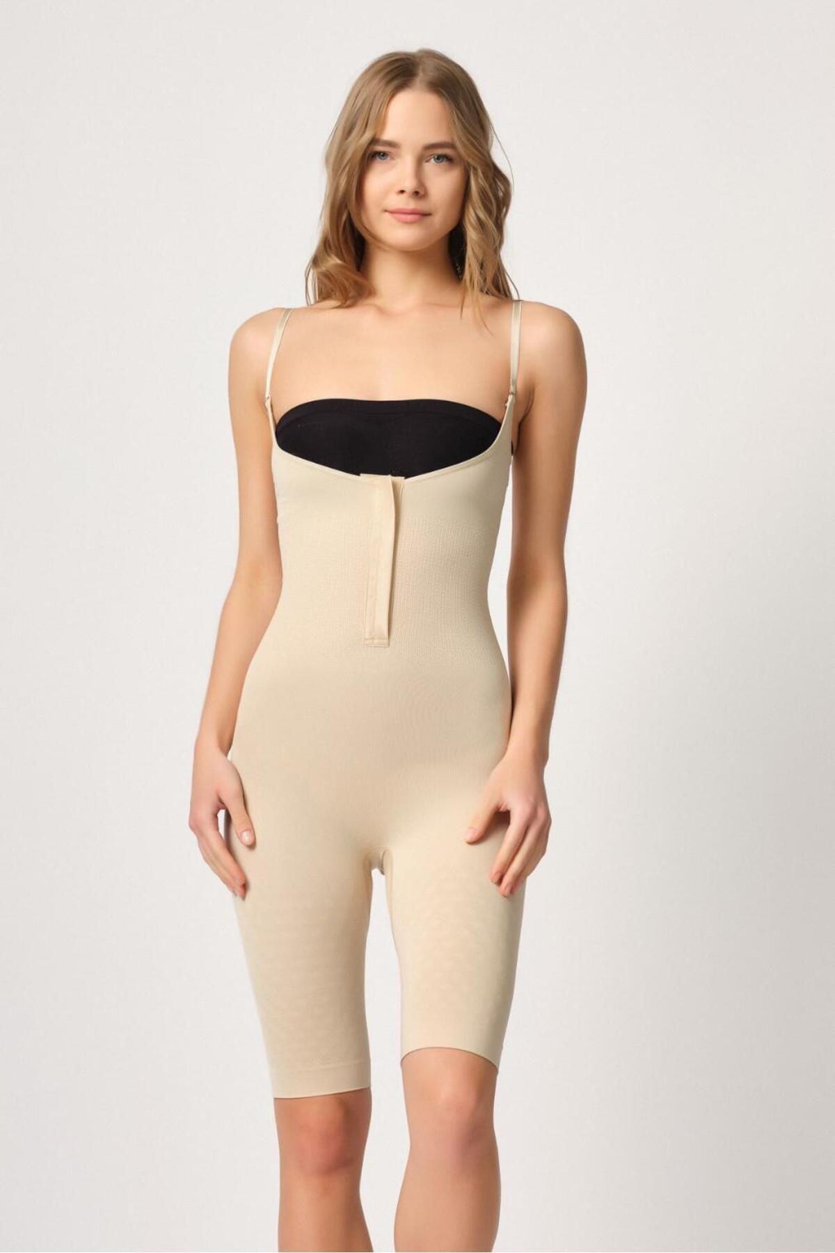 bazaar-turkey all you need TEN MI Emay 2093 Ön Agraflı Göğsü Açık Paçalı Boy Korse