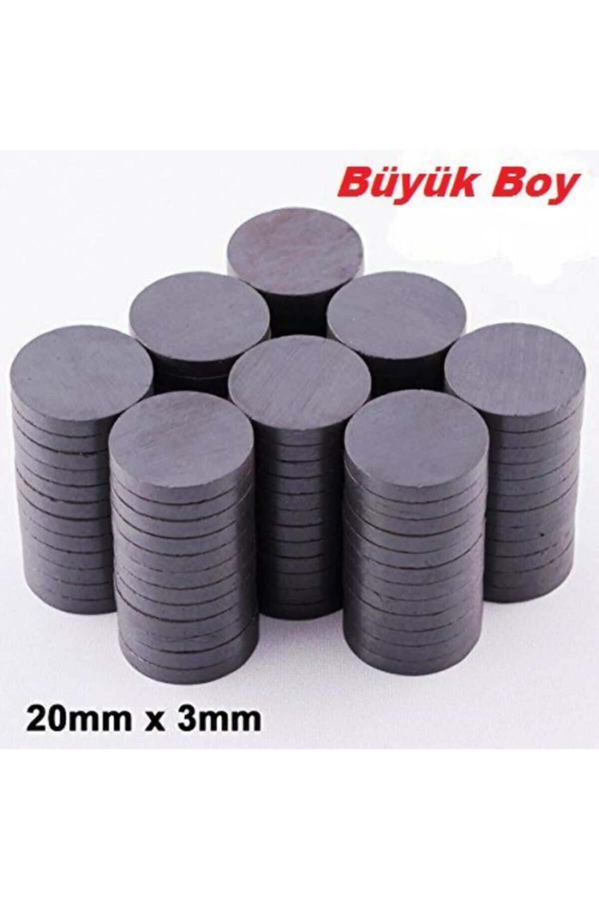 Elioure 500 Adet 20x3 Yuvarlak Ferrit Mıknatıs, Nişan Süsleme ve Kokulu Taşlar İçin Paket