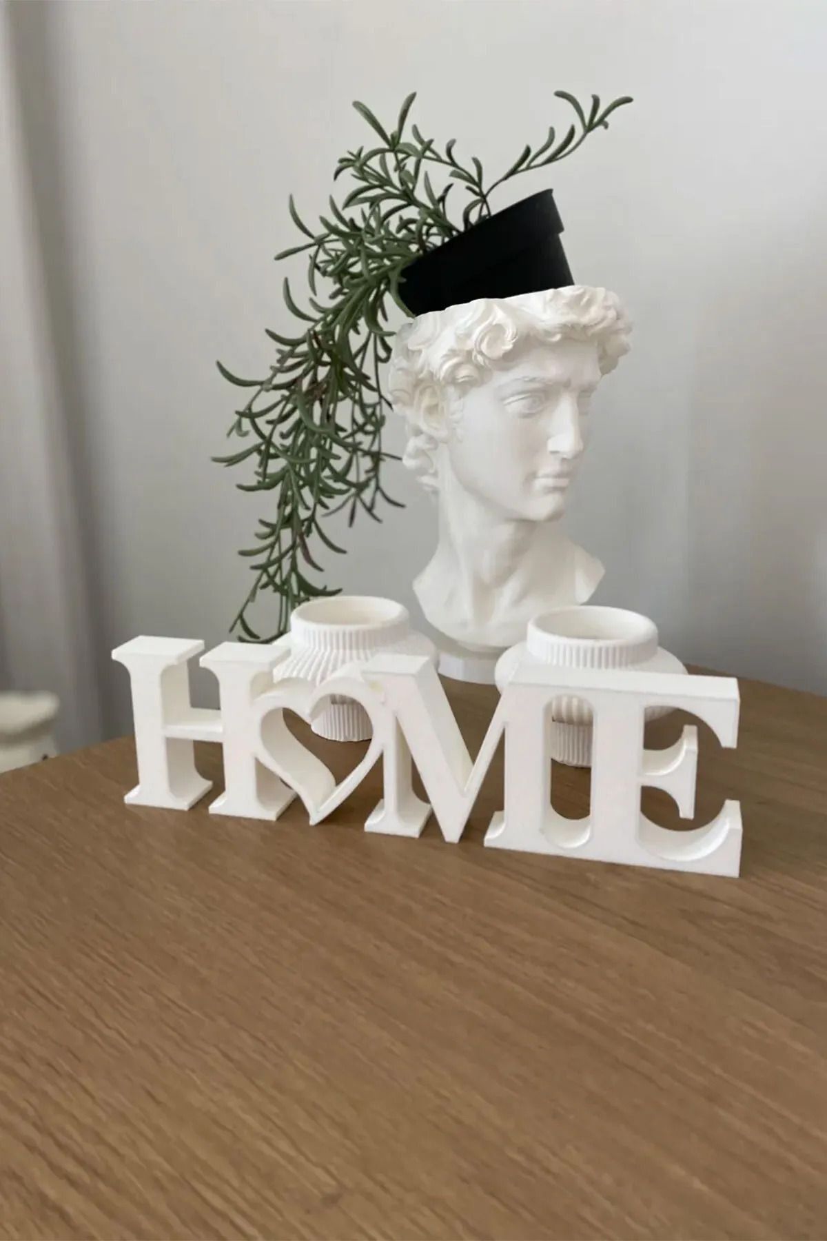 EmAy3d Home Yazılı Dekoratif Biblo Masaüstü Dekor 22 Cm X 6 Cm