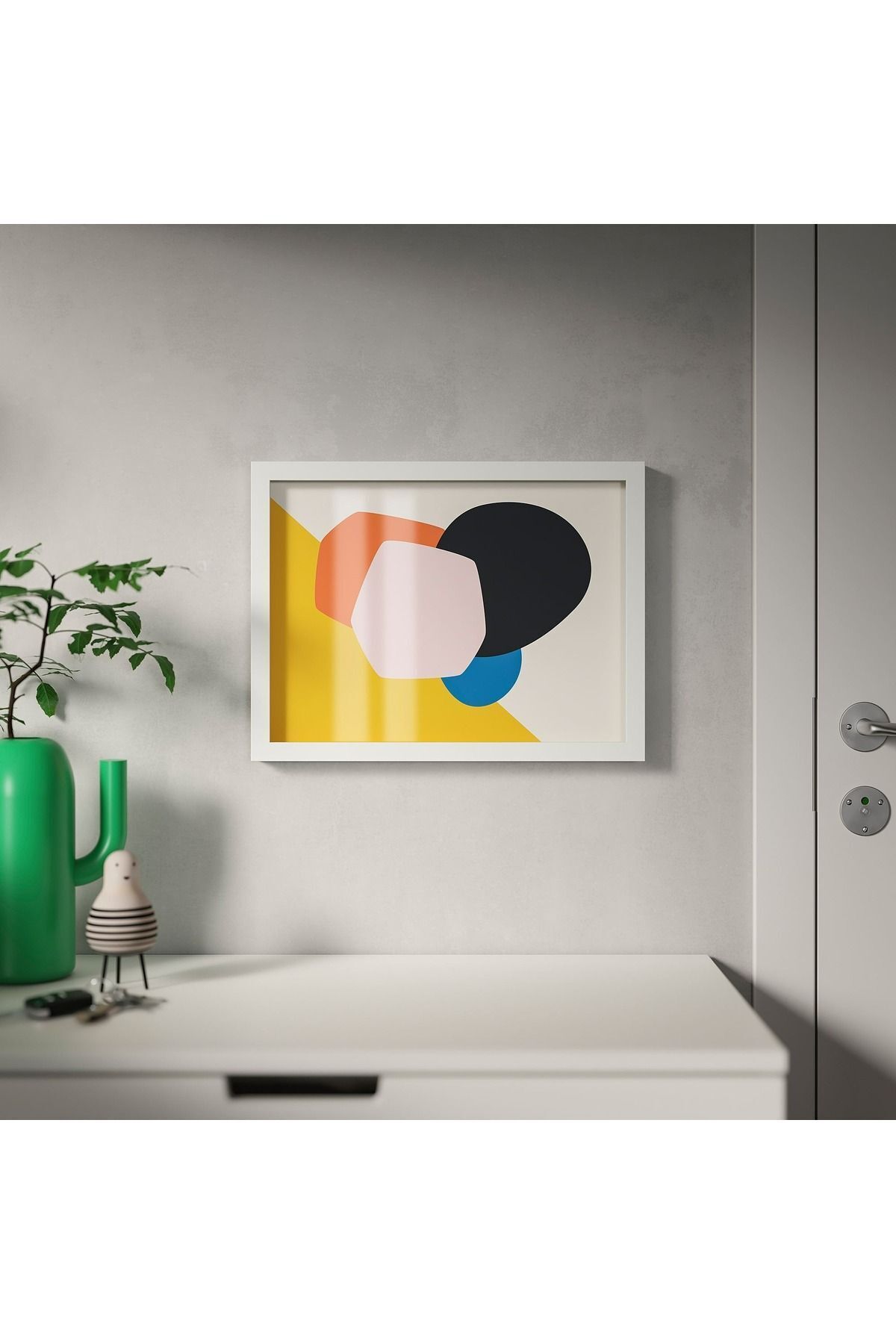 Elioure Beyaz 30x40 cm sade çerçeve, şık ve zarif dekoratif ürün