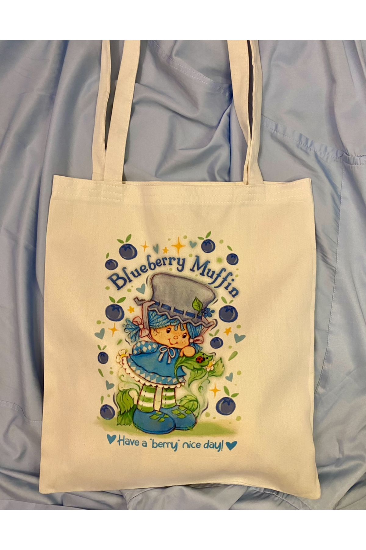 westartic Blueberry Muffin (Strawberry shortcake 1980) Tote Bez Kumaş Omuz Çanta