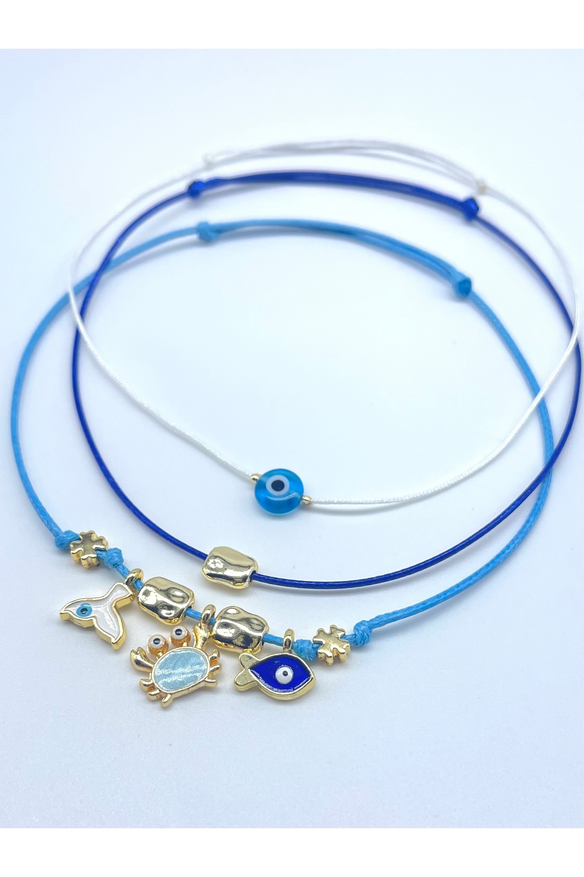 Concept HuBuTU  Adet Deniz Temalı Figürlü Yazlık İp Bileklik Seti - Görsel 4