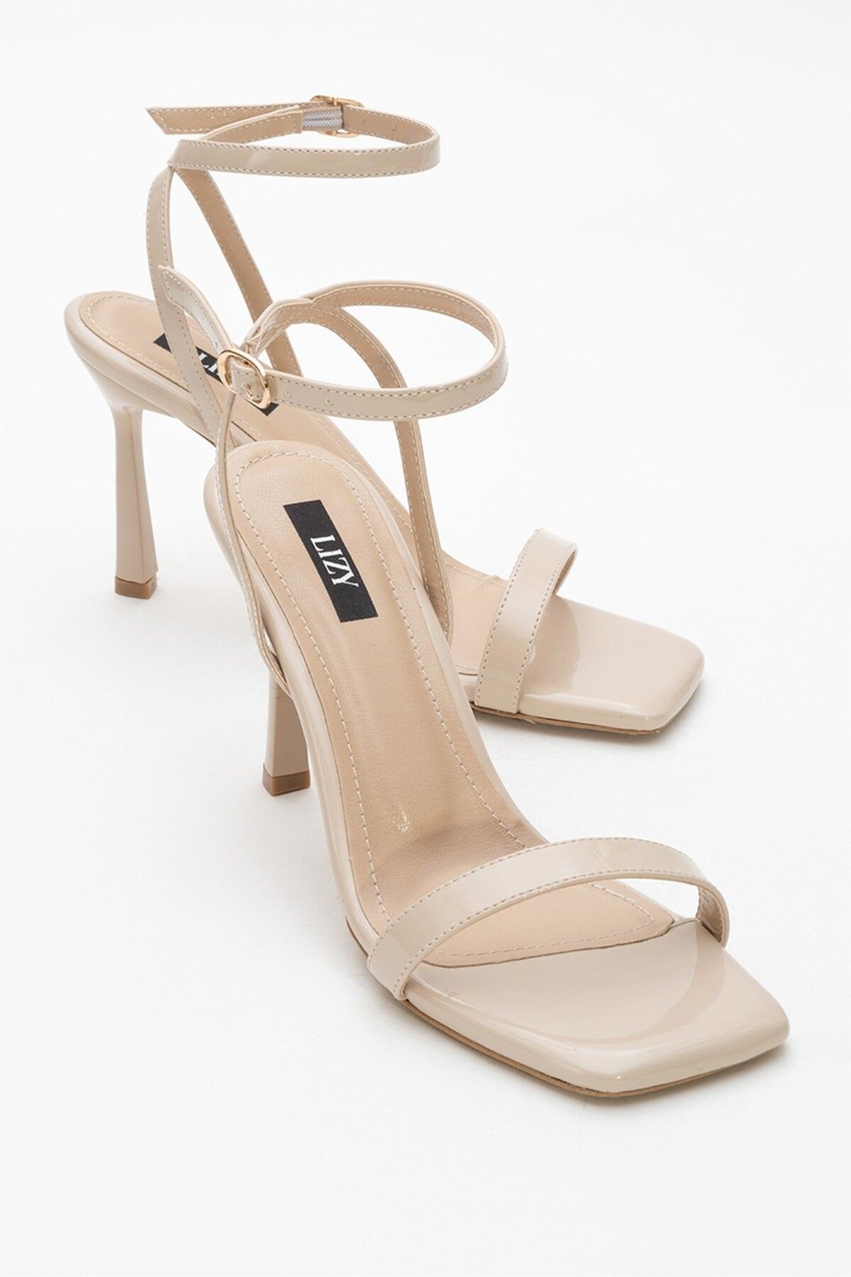Lizy Shoes Rugan İnce Topuklu Ayakkabı