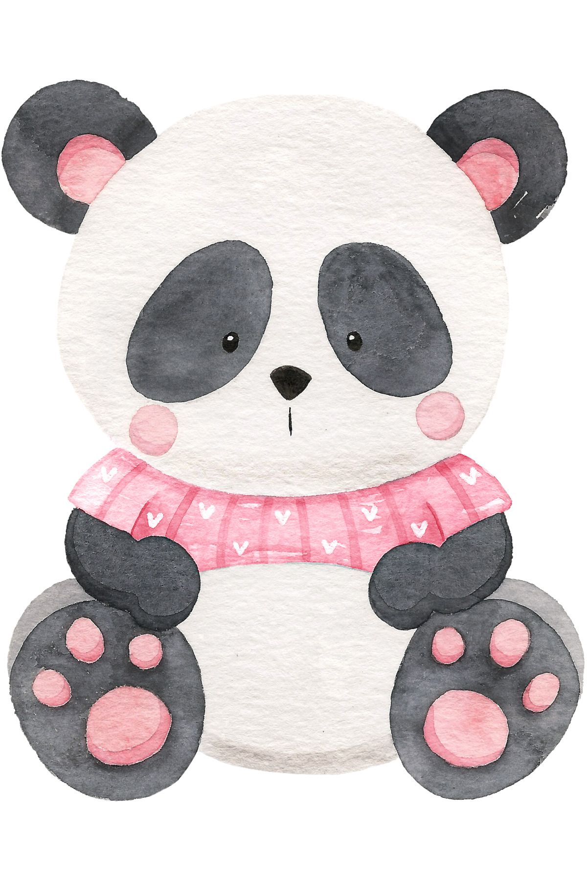 Reysa Tasarım Pembe Kazaklı Panda Duvar Stickerı