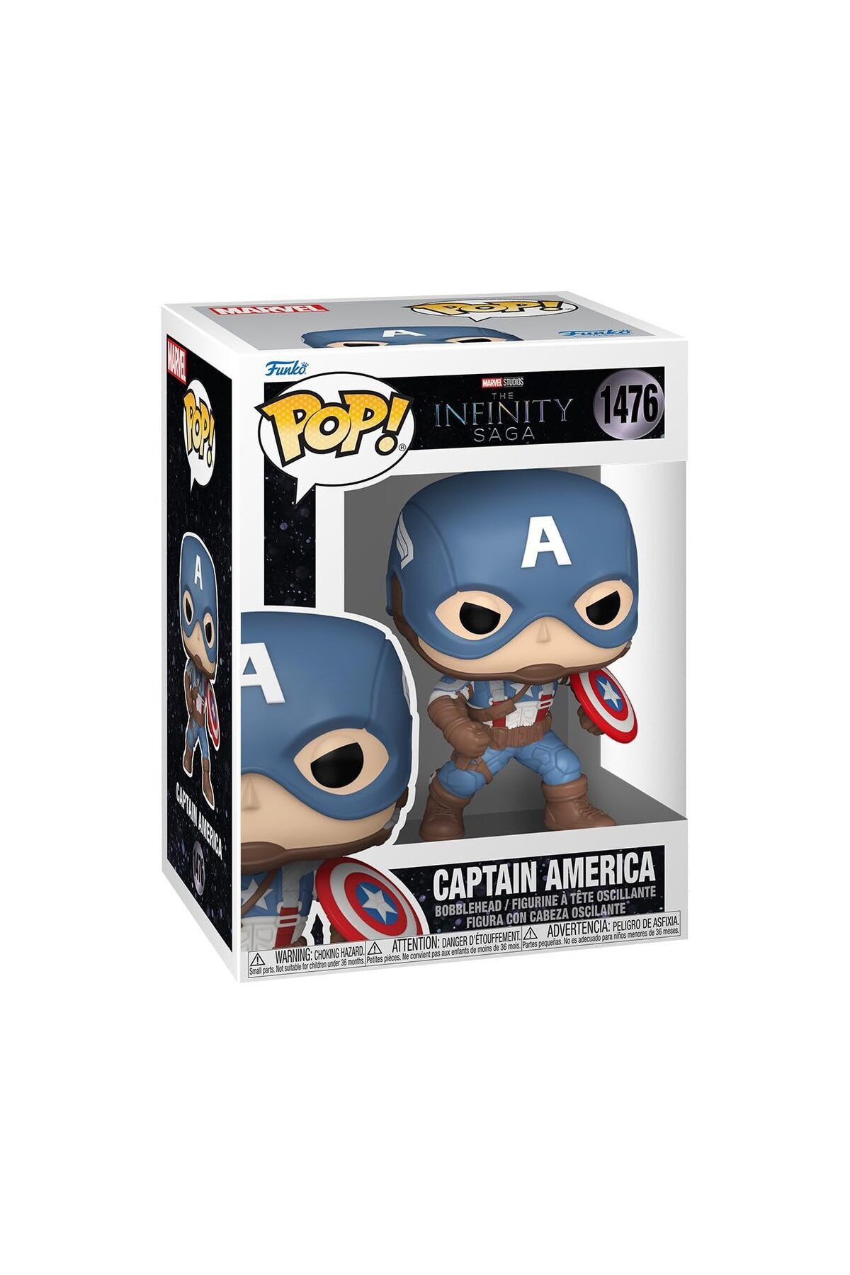Funko Pop Marvel The Infınty Saga Captain America The First Avenger No:1476 Booble Head
