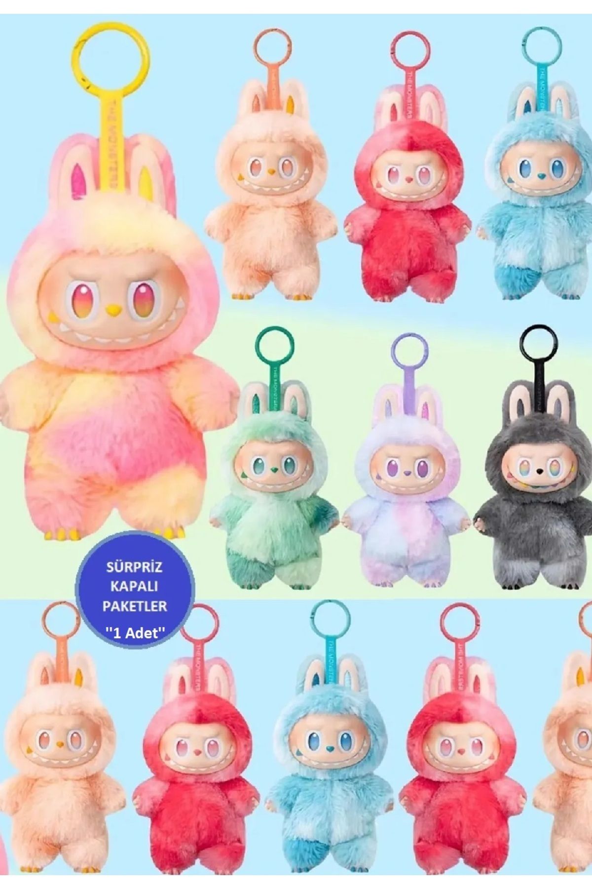 MuditaToys Labubu Canavarlar Peluş Love Happines Hope Serenity Loyalty Luck Sürpriz Kapalı Paket 1 Adet Figür