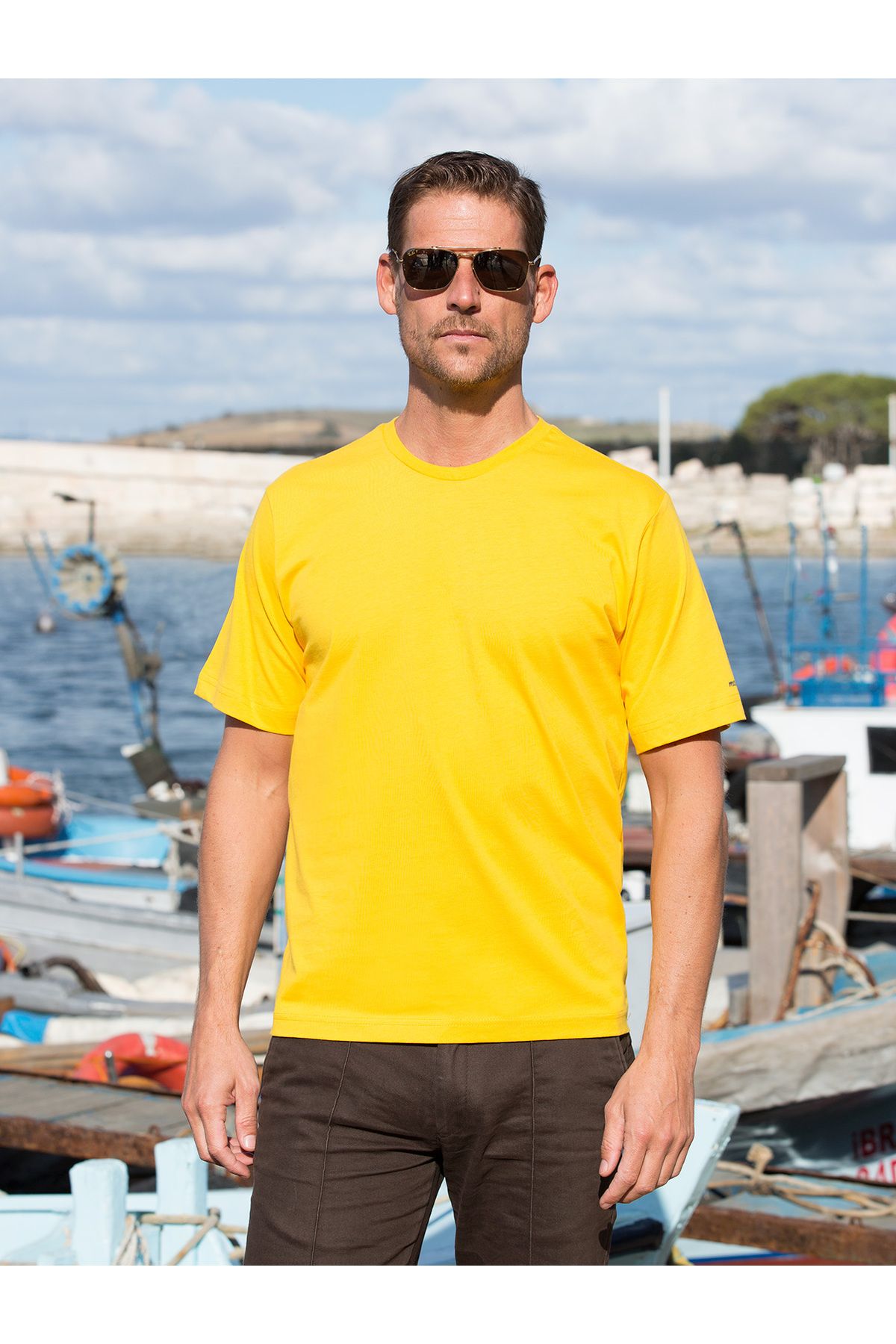 Masimar Erkek Bisiklet Yaka %100 Pamuk Regular Fit T-shirt
