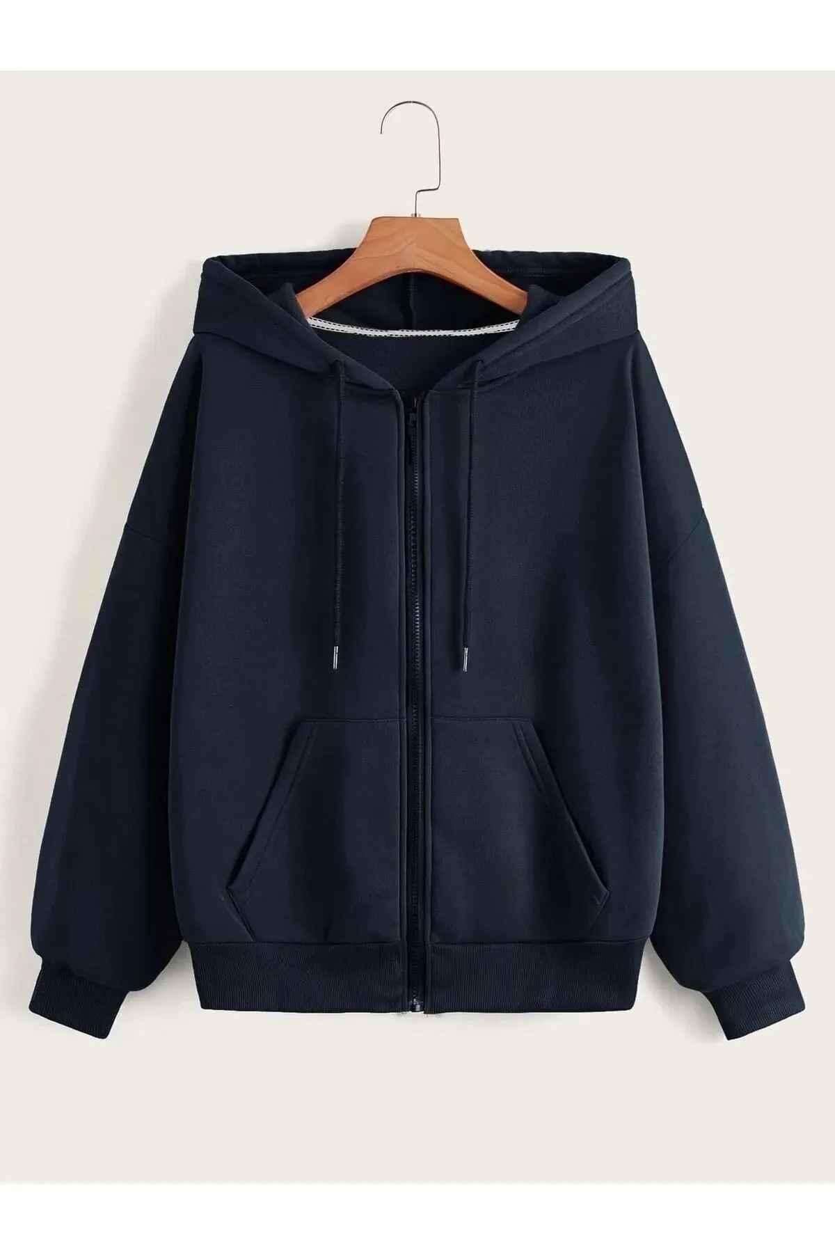 DAXİS Sportwear Company Fermuarlı Kapüşonlu Oversize Sweatshirt
