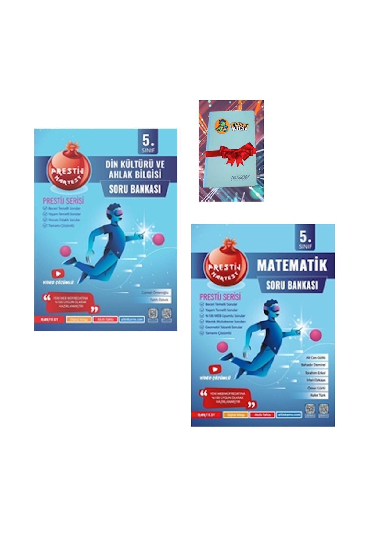 Nartest Yayınları 5. Sınıf Prestij DİN KÜLTÜRÜ + MATEMATİK Soru Bankası ( NOT DEFTERİ HEDİYE)