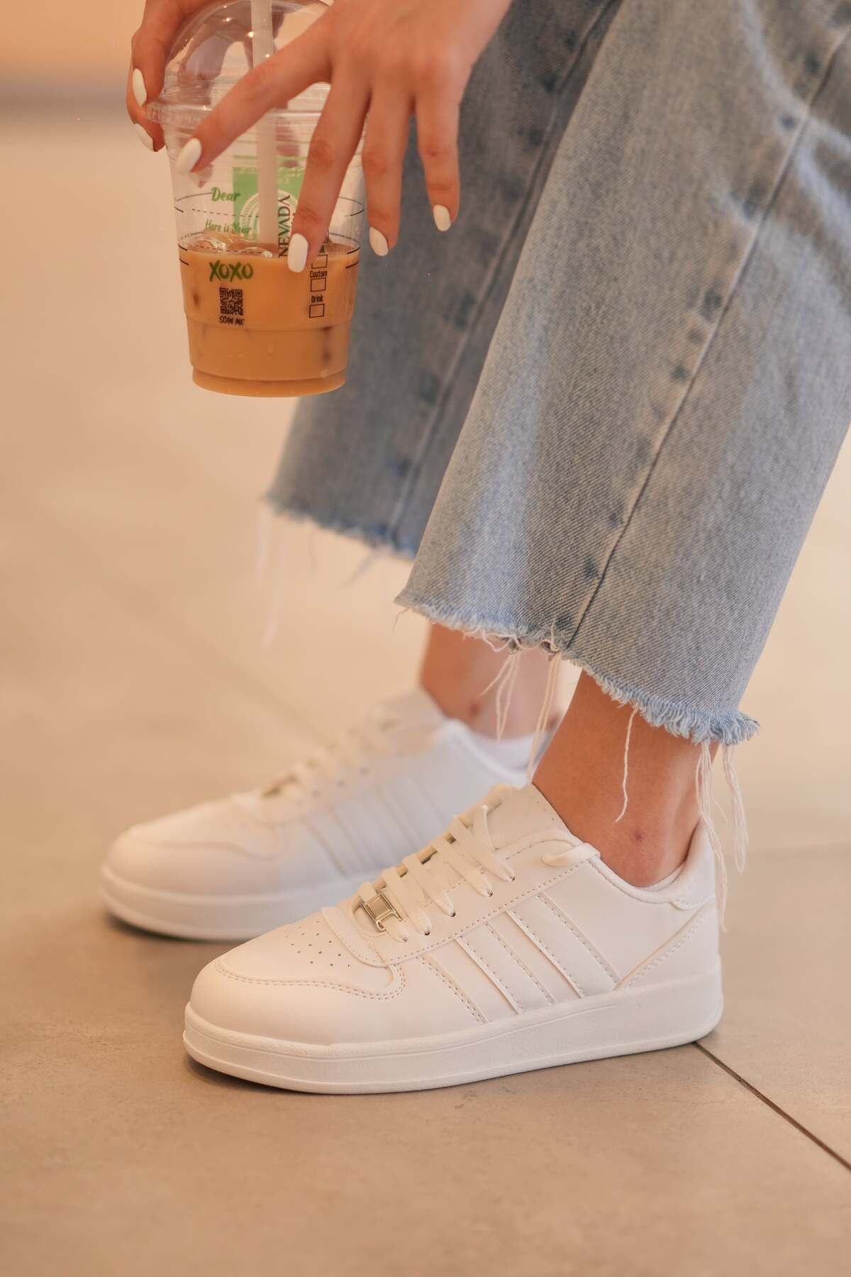 Elvin Shoe KADIN BEYAZ GÜNLÜK SPOR AYAKKABI