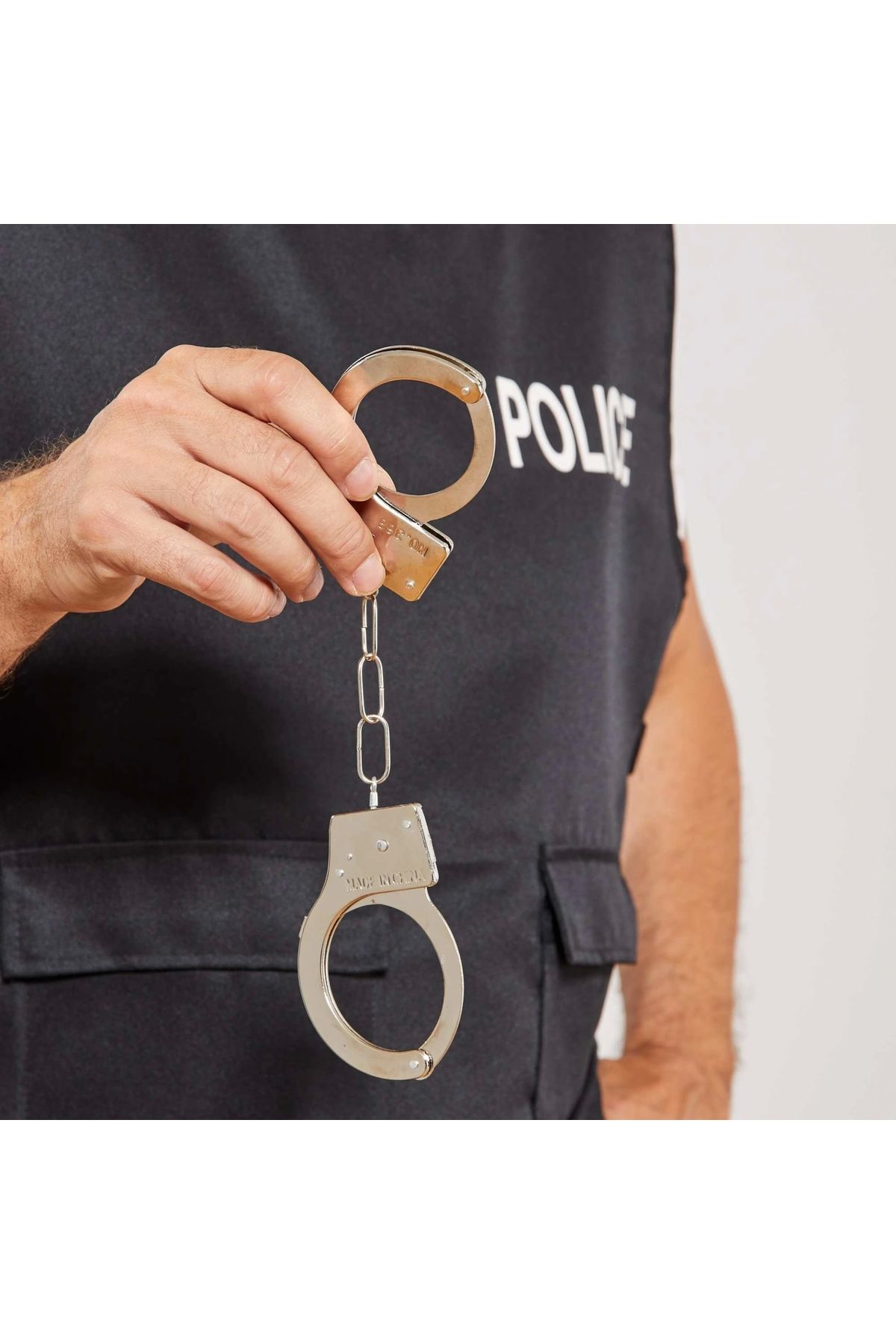 shopwave Metal Malzemeden İmal Anahtarlı Oyuncak Polis Kelepçesi (5047)