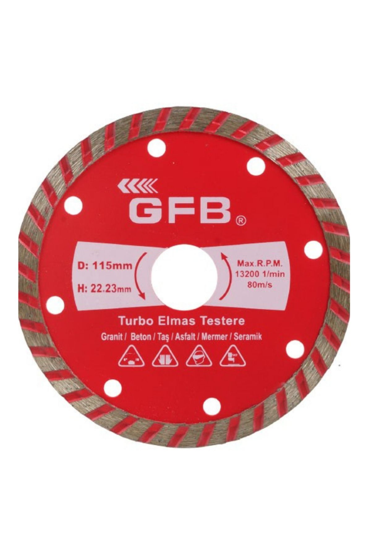 GFB 115mm SOKETLİ ELMAS BETON-MERMER KESİCİ (10 Adet)