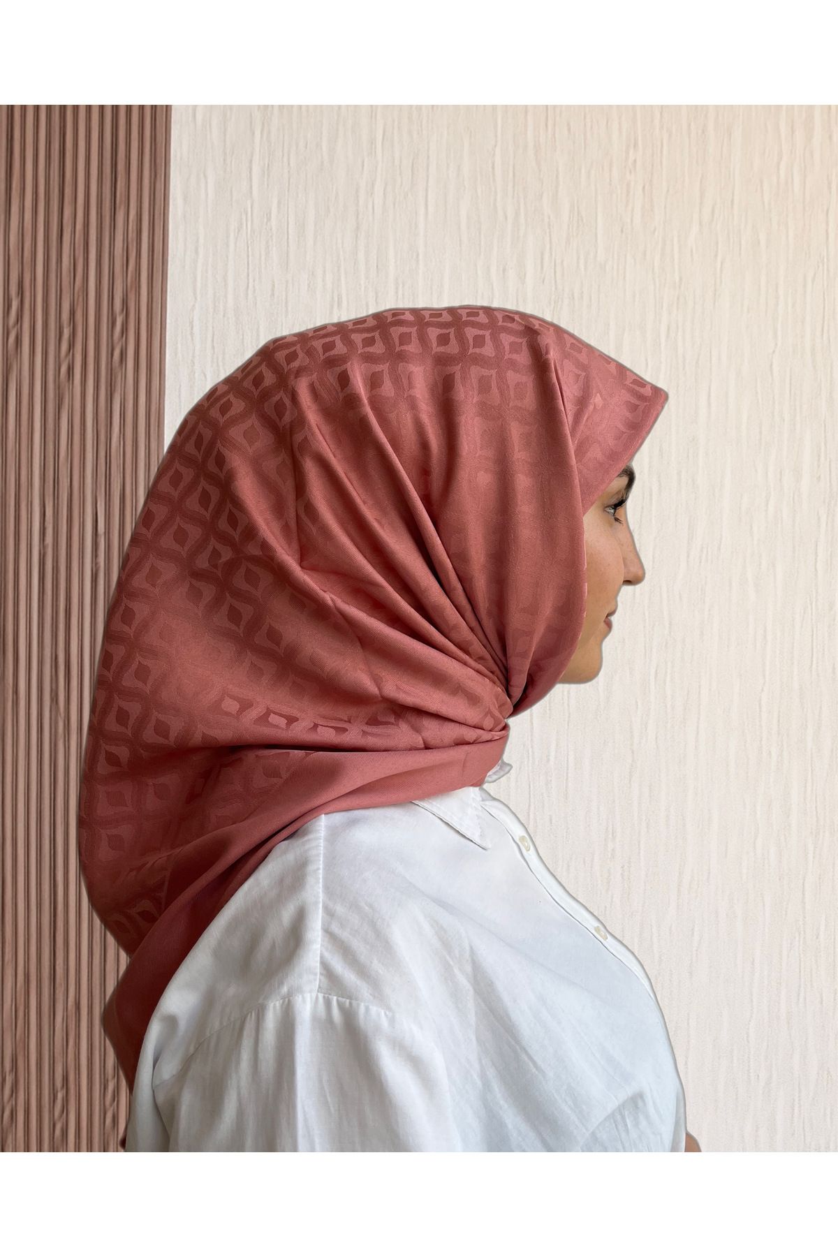 SarQa Scarft Damla Desen Jakar Eşarp
