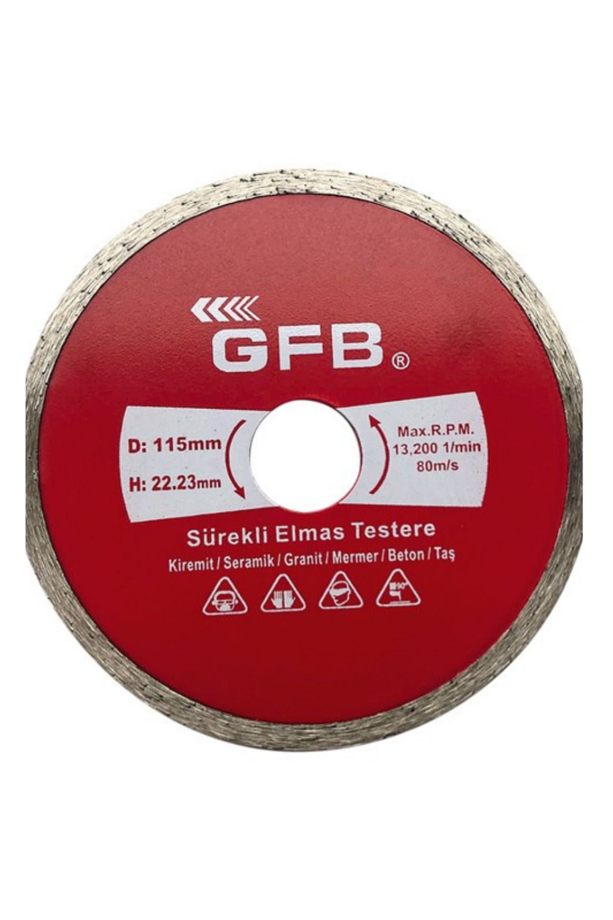 GFB 180mm SÜREKLİ TURBO ELMAS MERMER-GRANİT KESİCİ