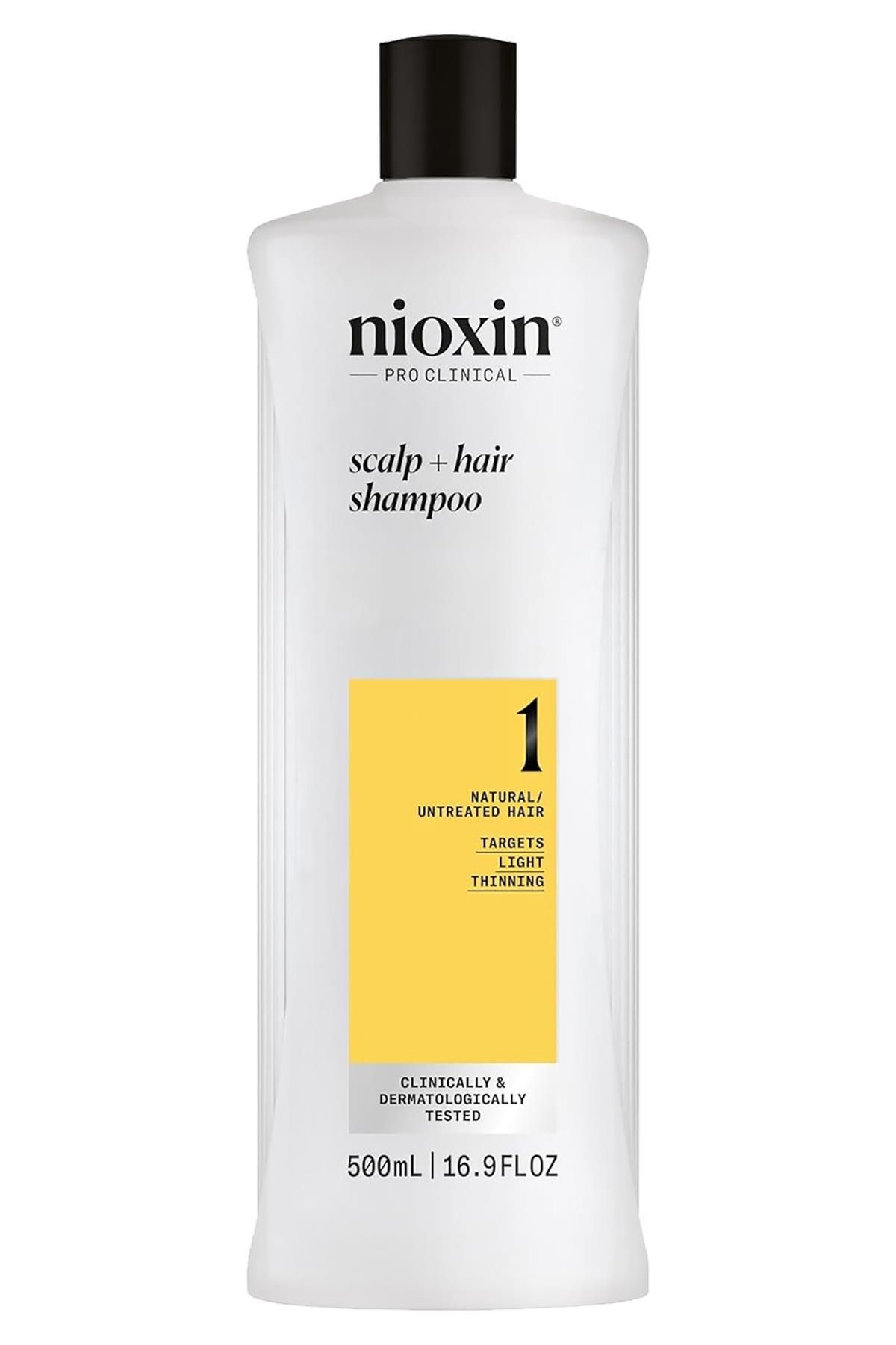 Nioxin System 1 Şampuan - İşlem Görmemiş Hafif İnce Saçlar İçin Kalınlaştırıcı Bakım 500ML