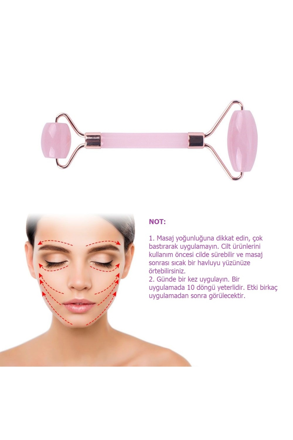 GUA SHA QUARTZ TAŞ VE ROLLER SETİ — GS1001 — تصویر 6 از 8