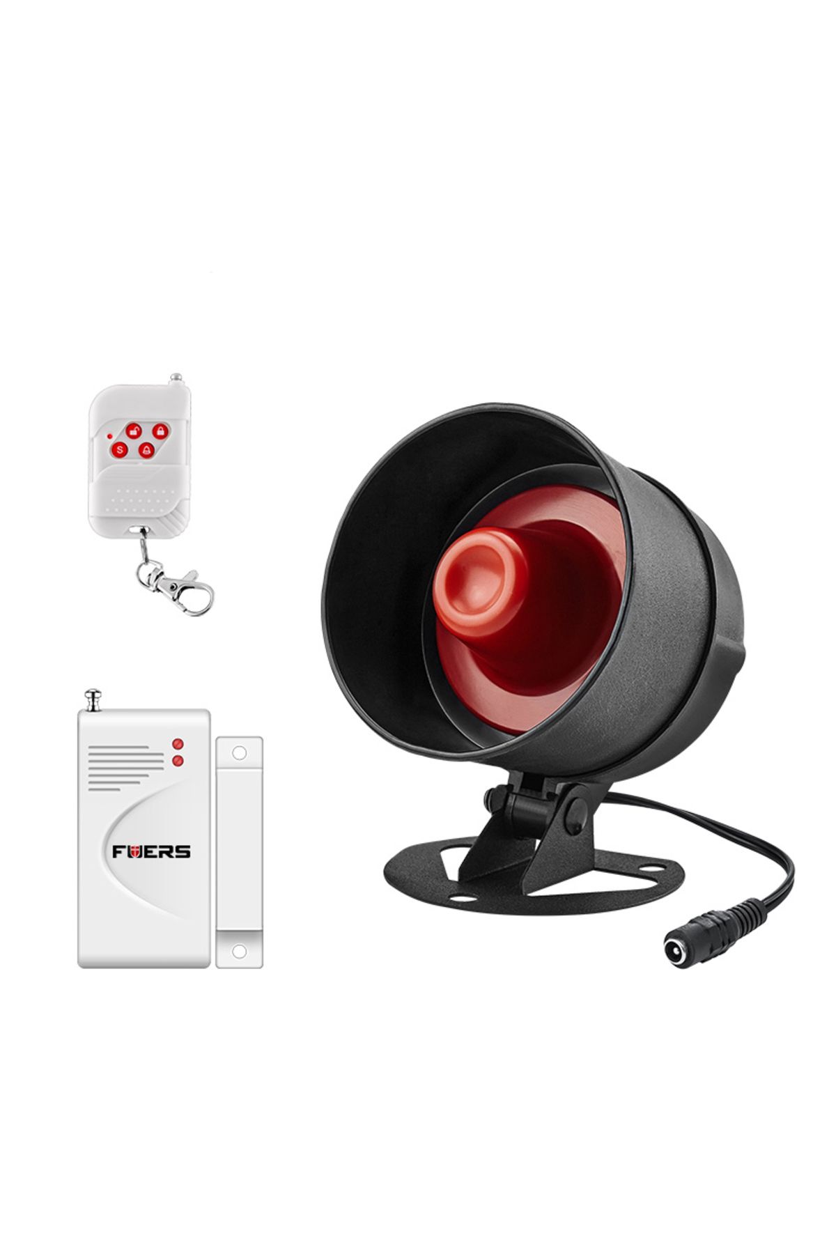 GÜMRÜK BEY Big Siren RF433 Ayarlanabilir Alarm Siren Güvenlik Sistemi Seti 110 dB DC12V 1A