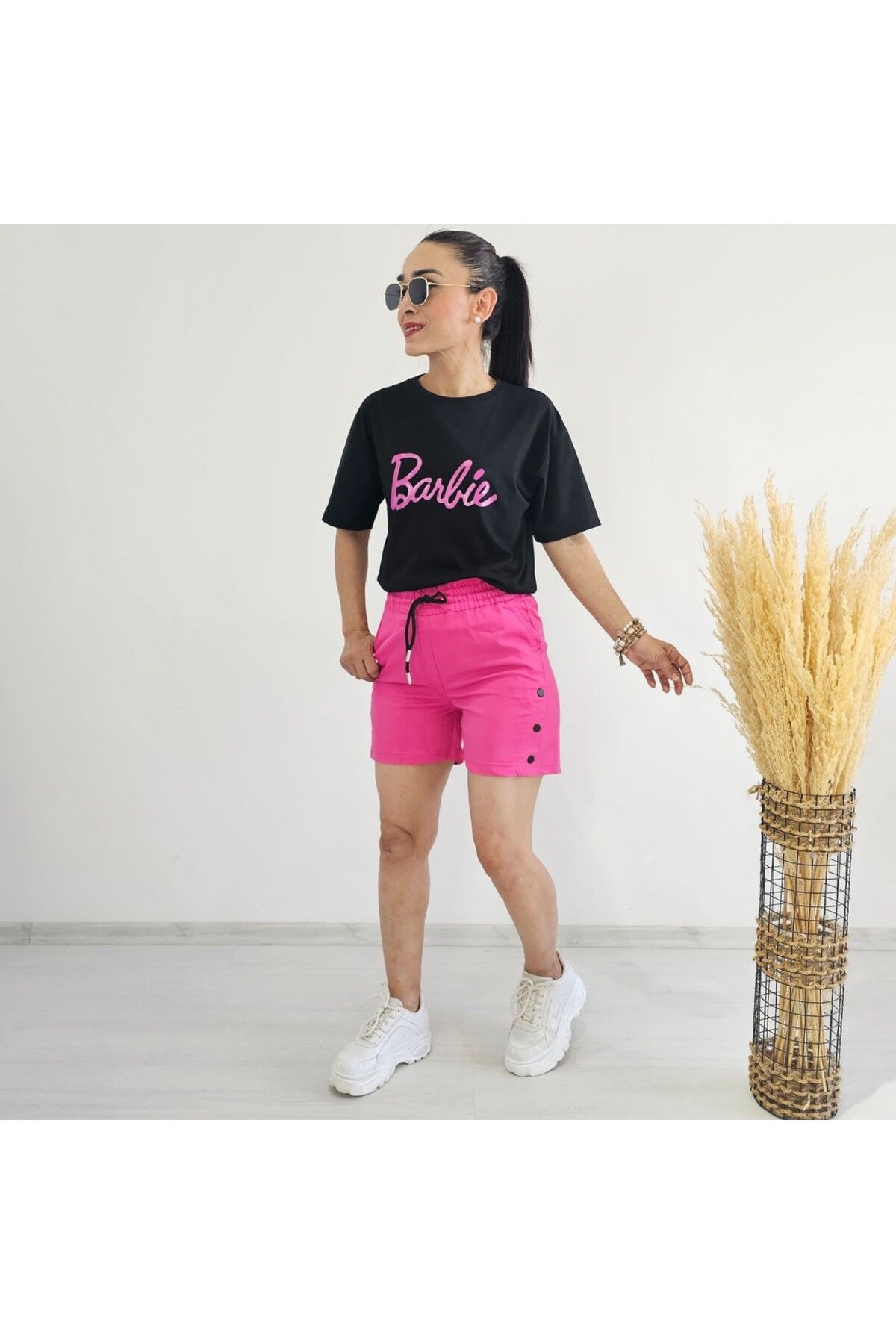 6 butik altı üstü butik Barbie Baskı Tişört