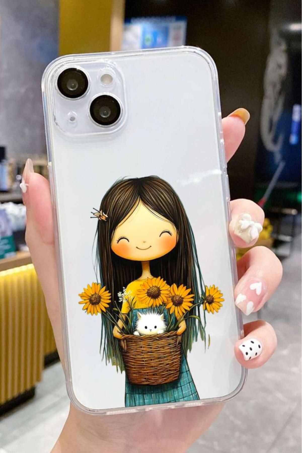 3GEN CASE İphone 15 Plus-İphone 14 Plus Uyumlu Desenli Lüx Şeffaf Silikon Kılıf
