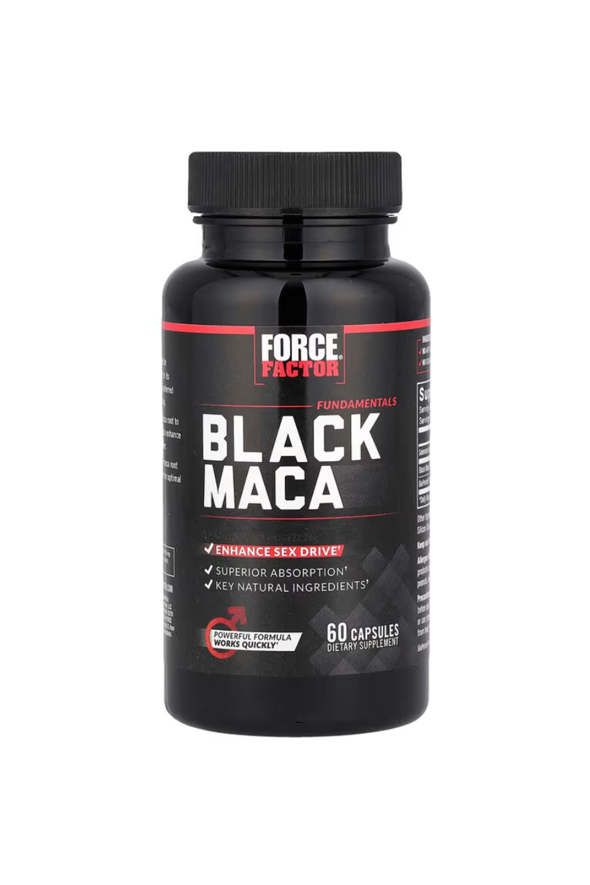 force factor , Fundamentals, Black Maca, 60 Capsules